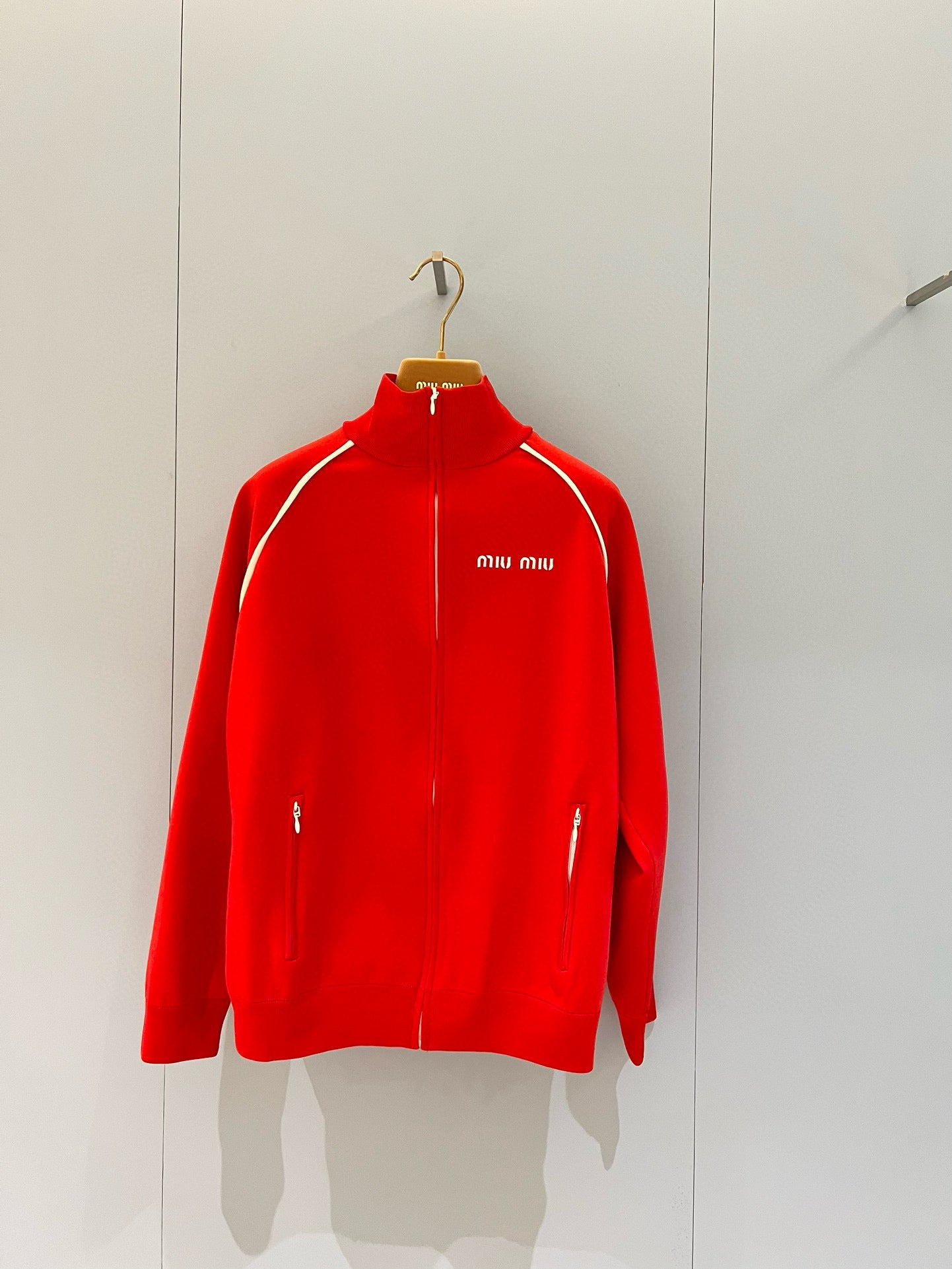 MIU M ZIP SWEATSHIRT