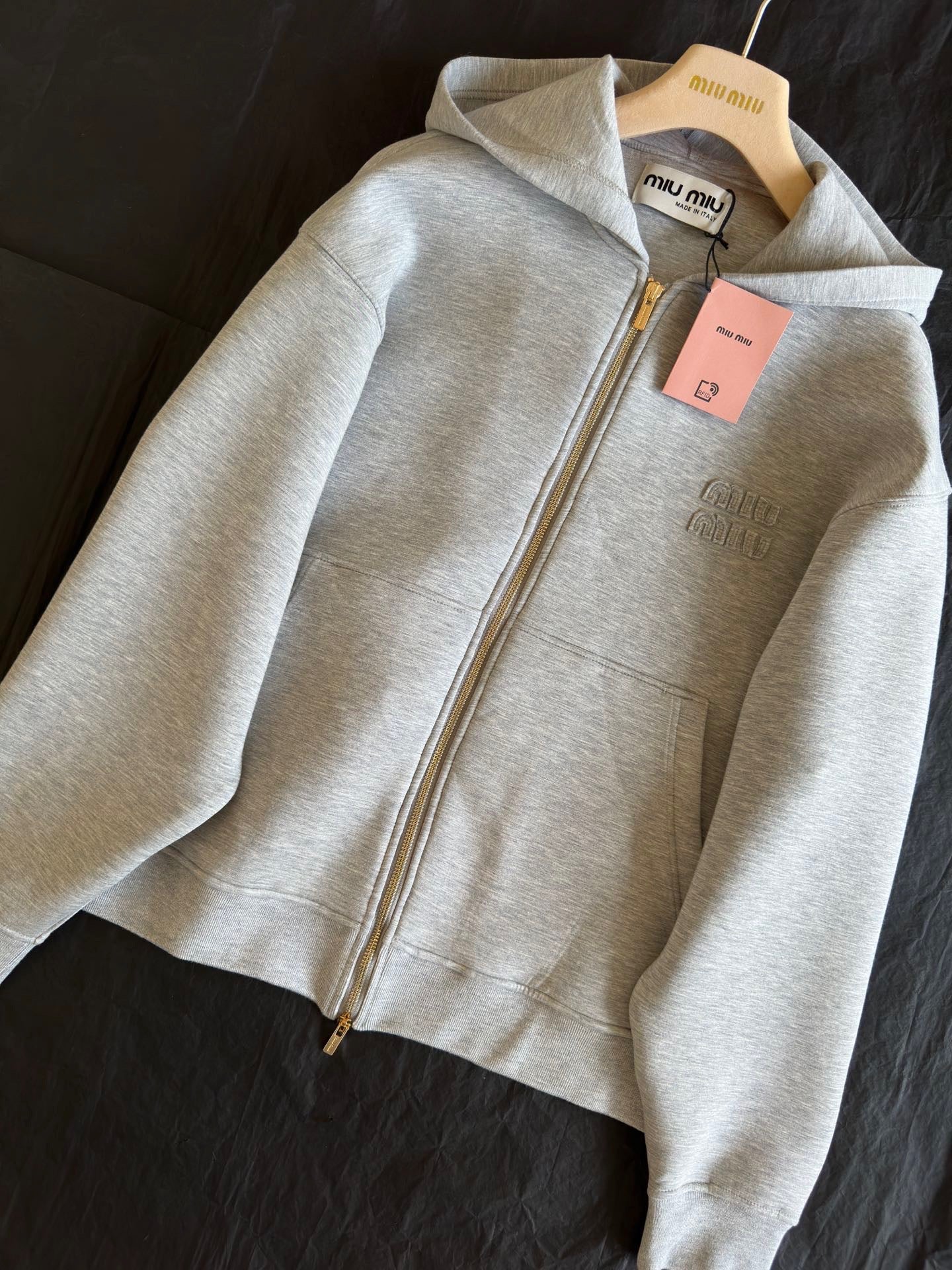 MIU M ZIP HOODIE