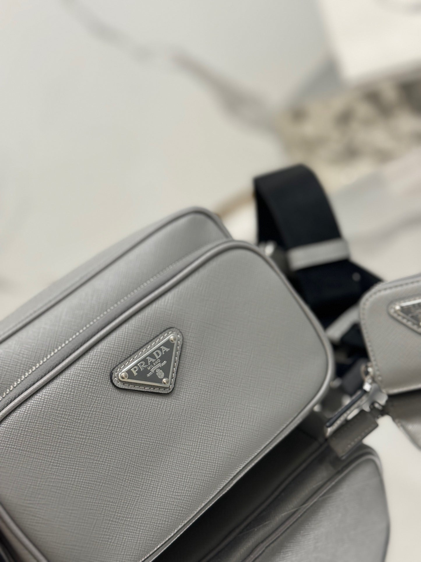 PD SAFFIANO LEATHER SHOULDER BAG