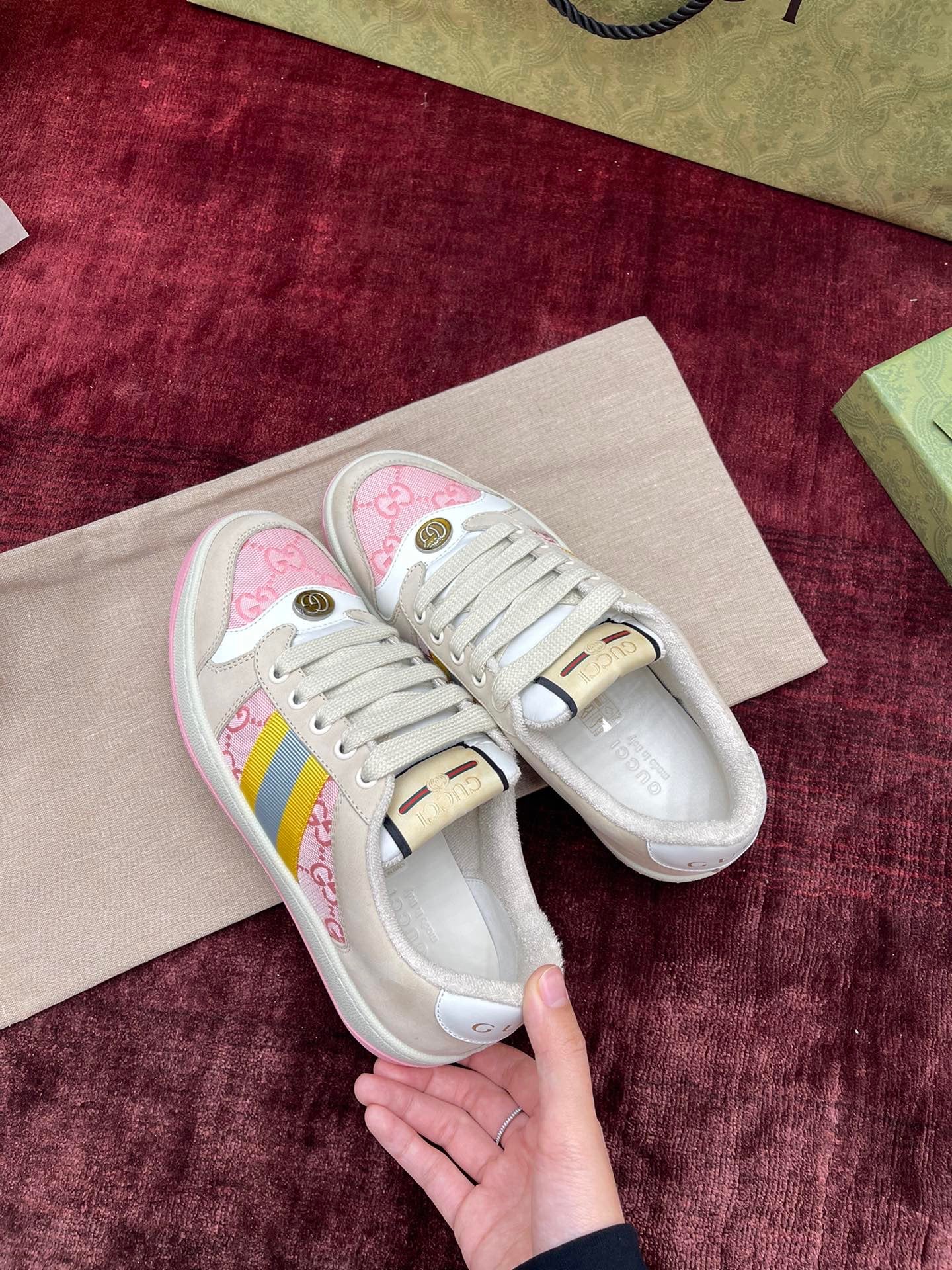 GG SCREENER LEATHER SNEAKERS