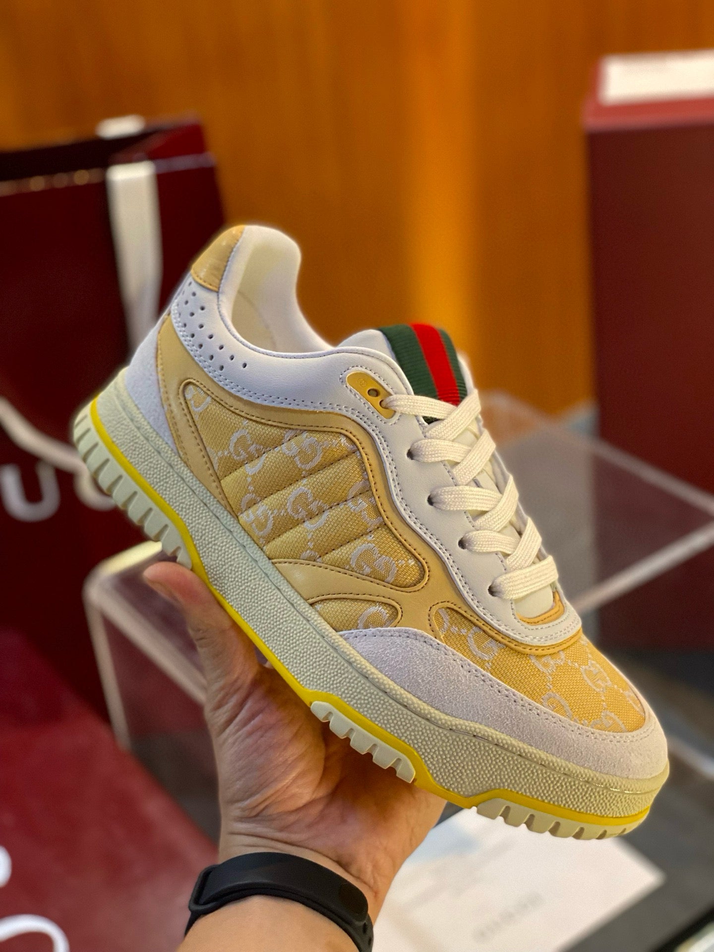 GG RE WEB SNEAKERS