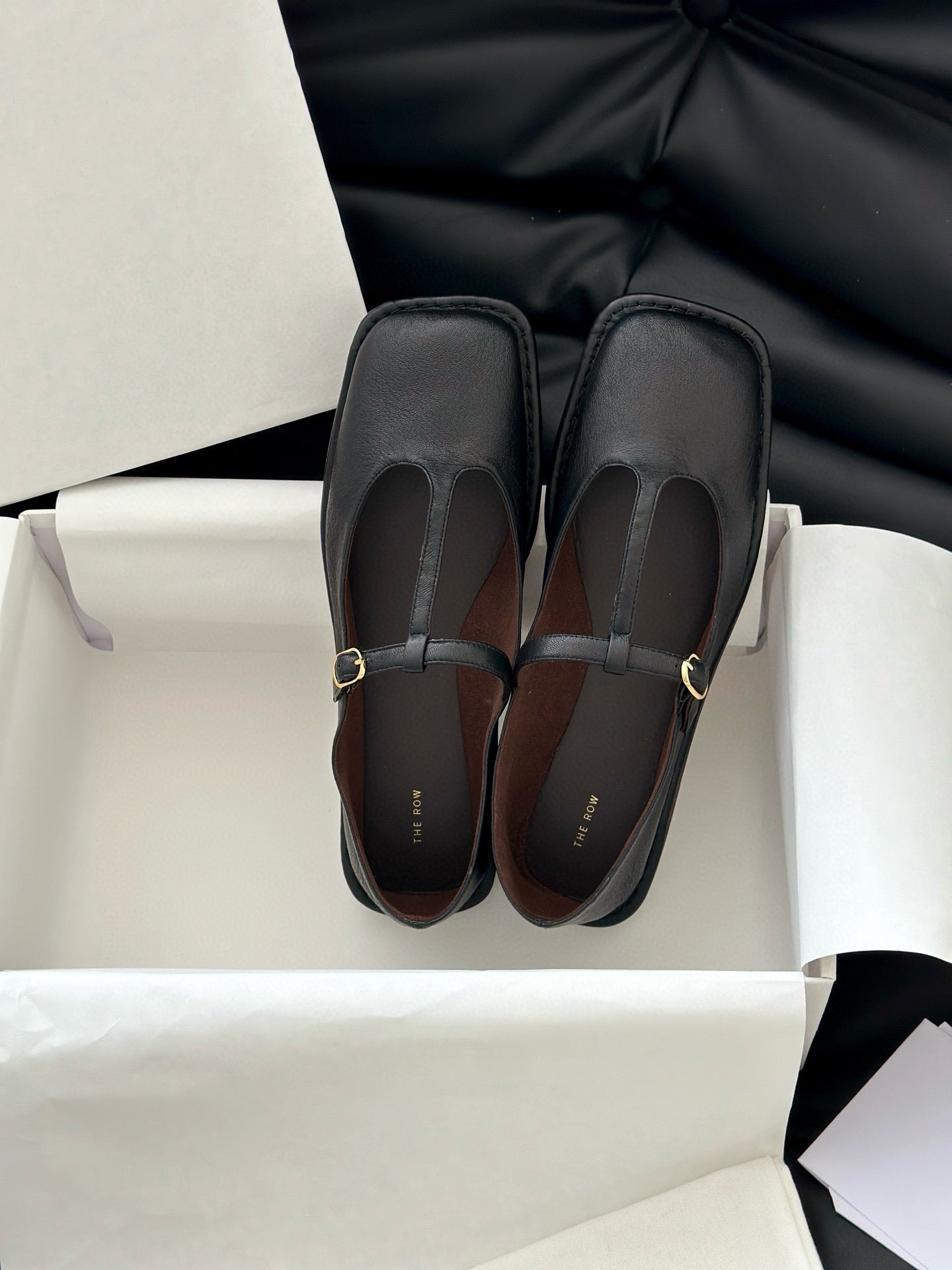 THE ROW T STRAP FLATS
