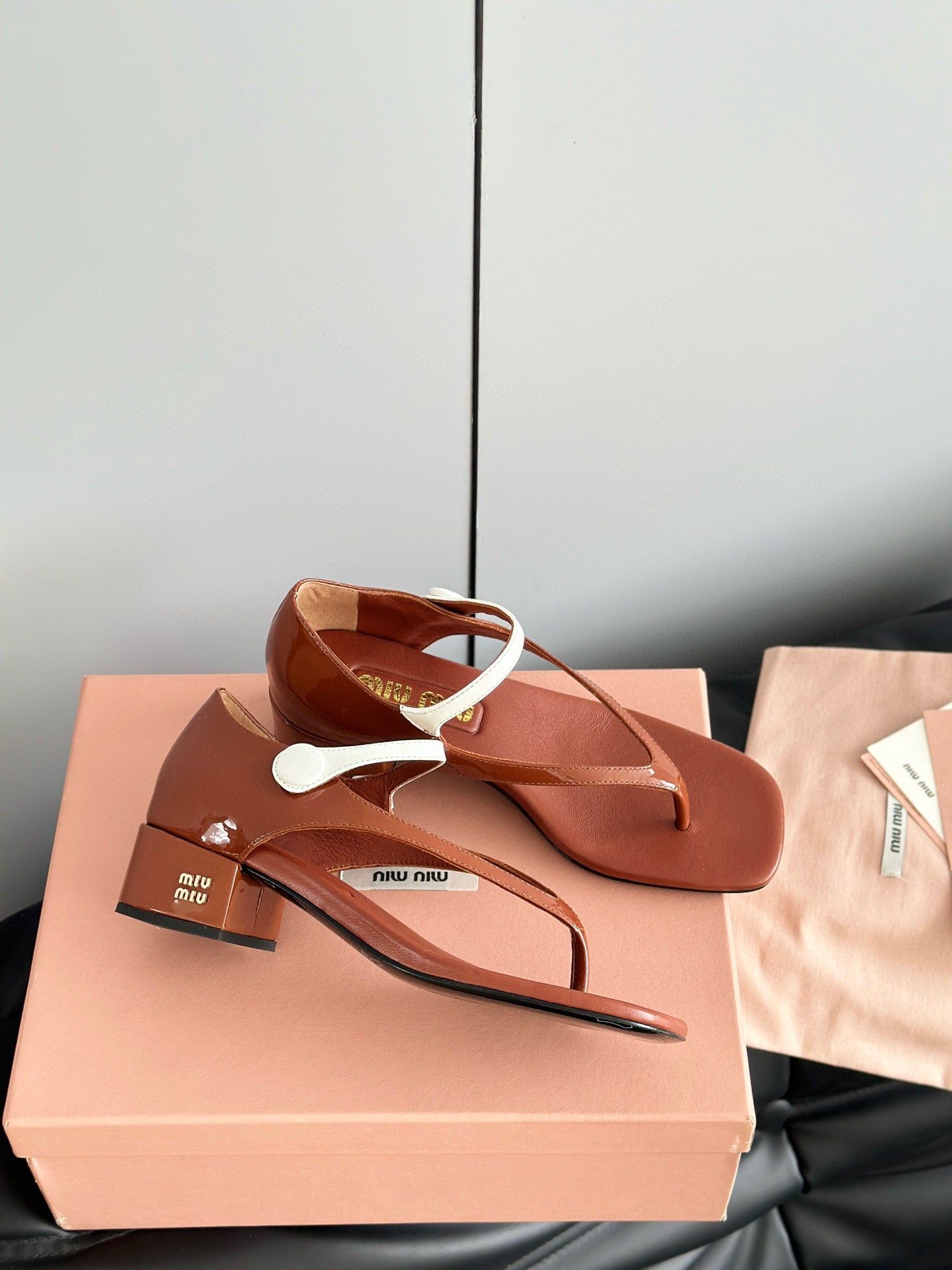 MIU M THONG SANDALS