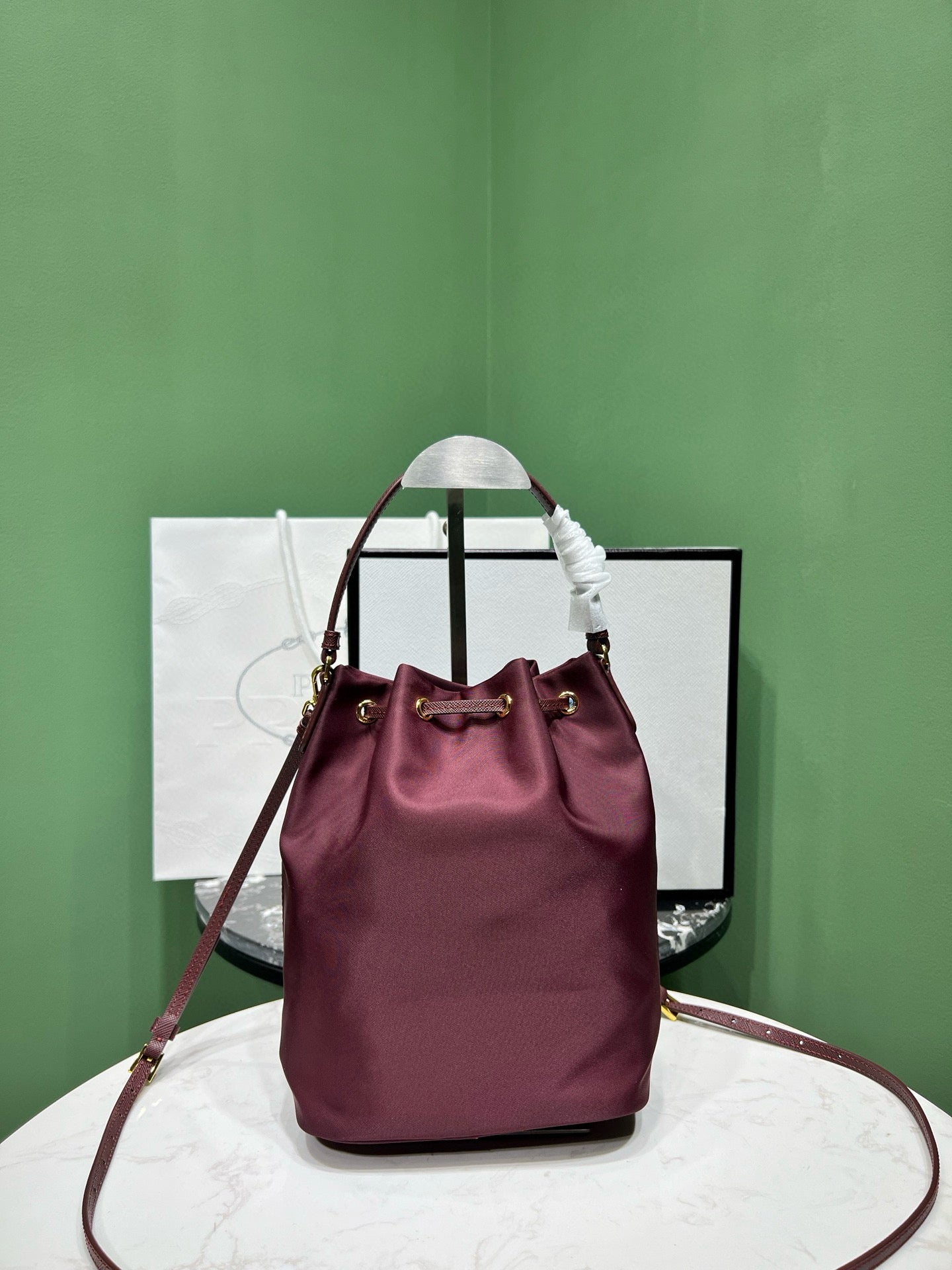 PD DUET RE-NYLON BUCKET BAG