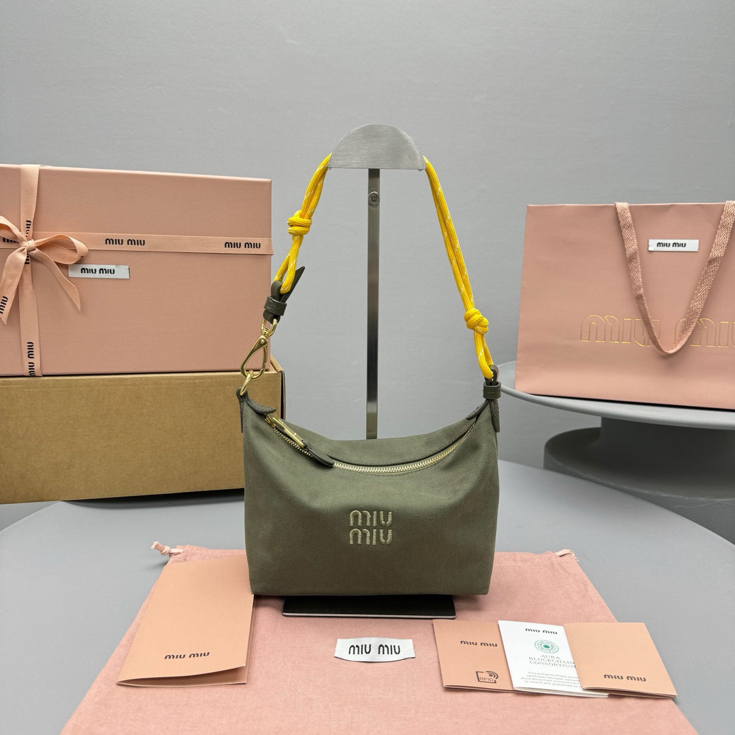 MIU M GABARDINE POUCH
