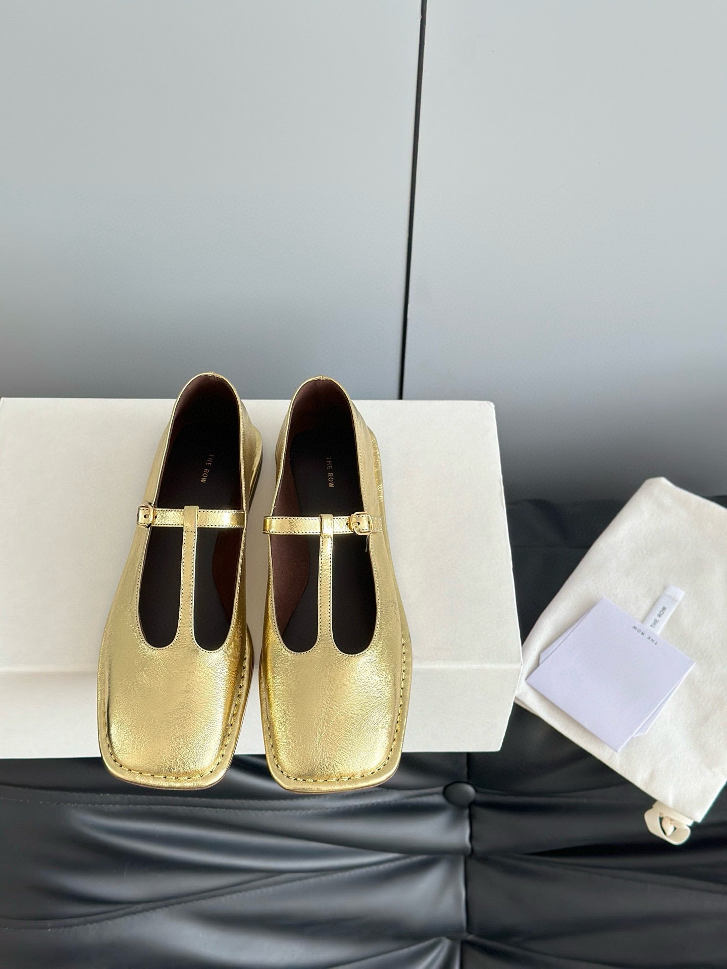 THE ROW T STRAP FLATS