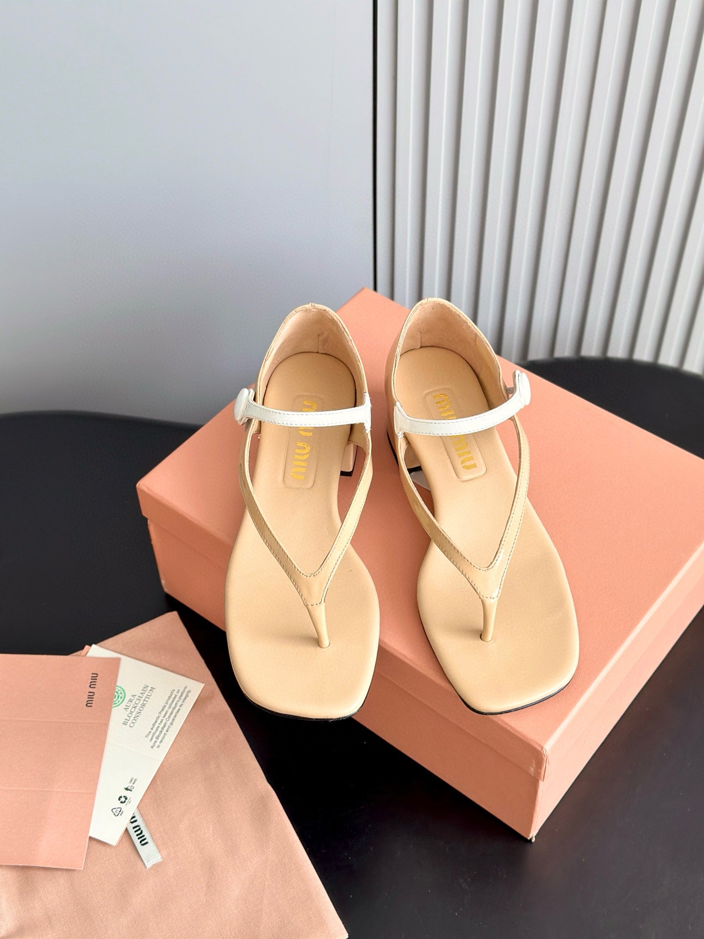 MIU M THONG SANDALS