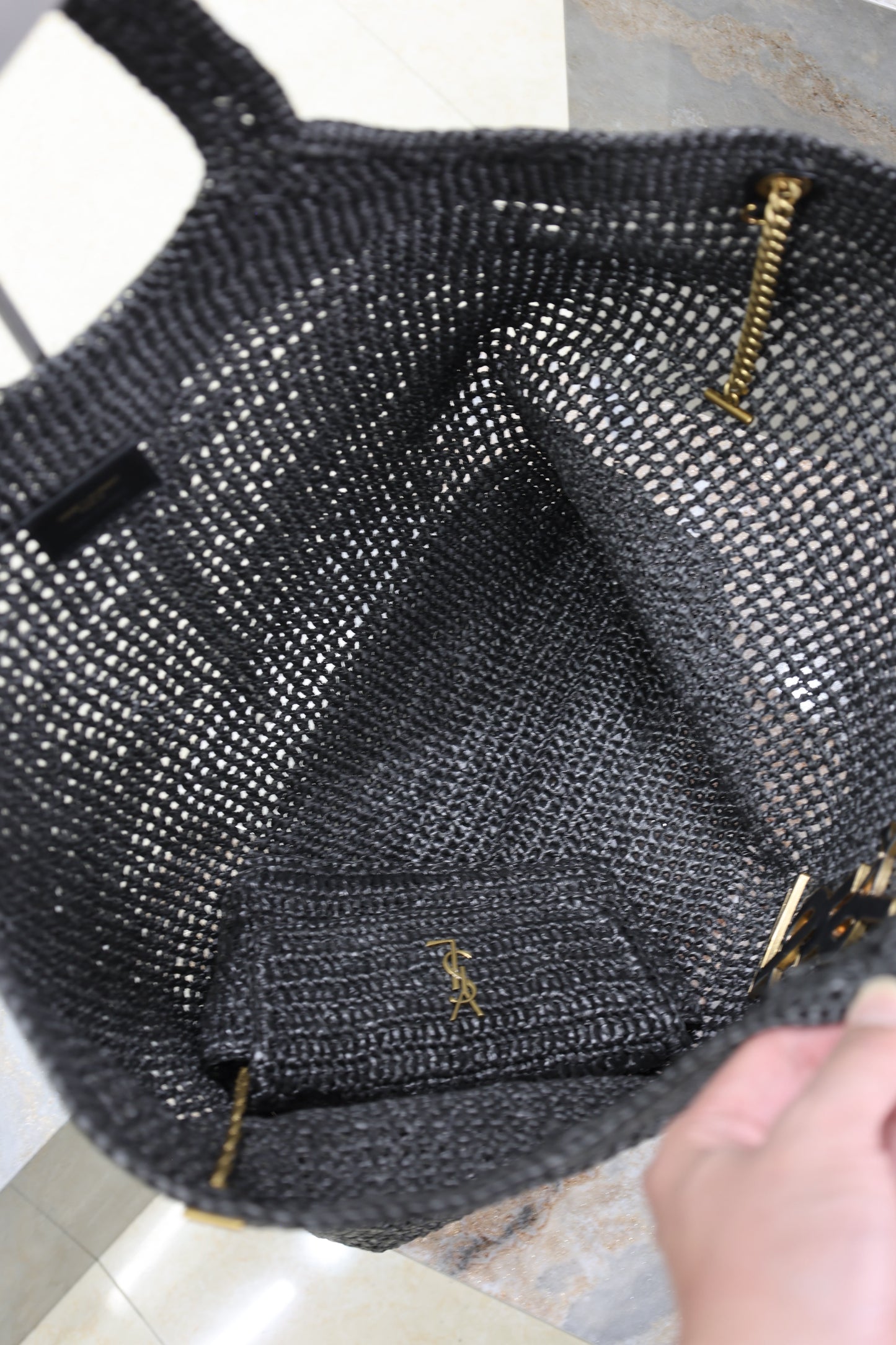 SL ICARE IN RAFFIA BAG