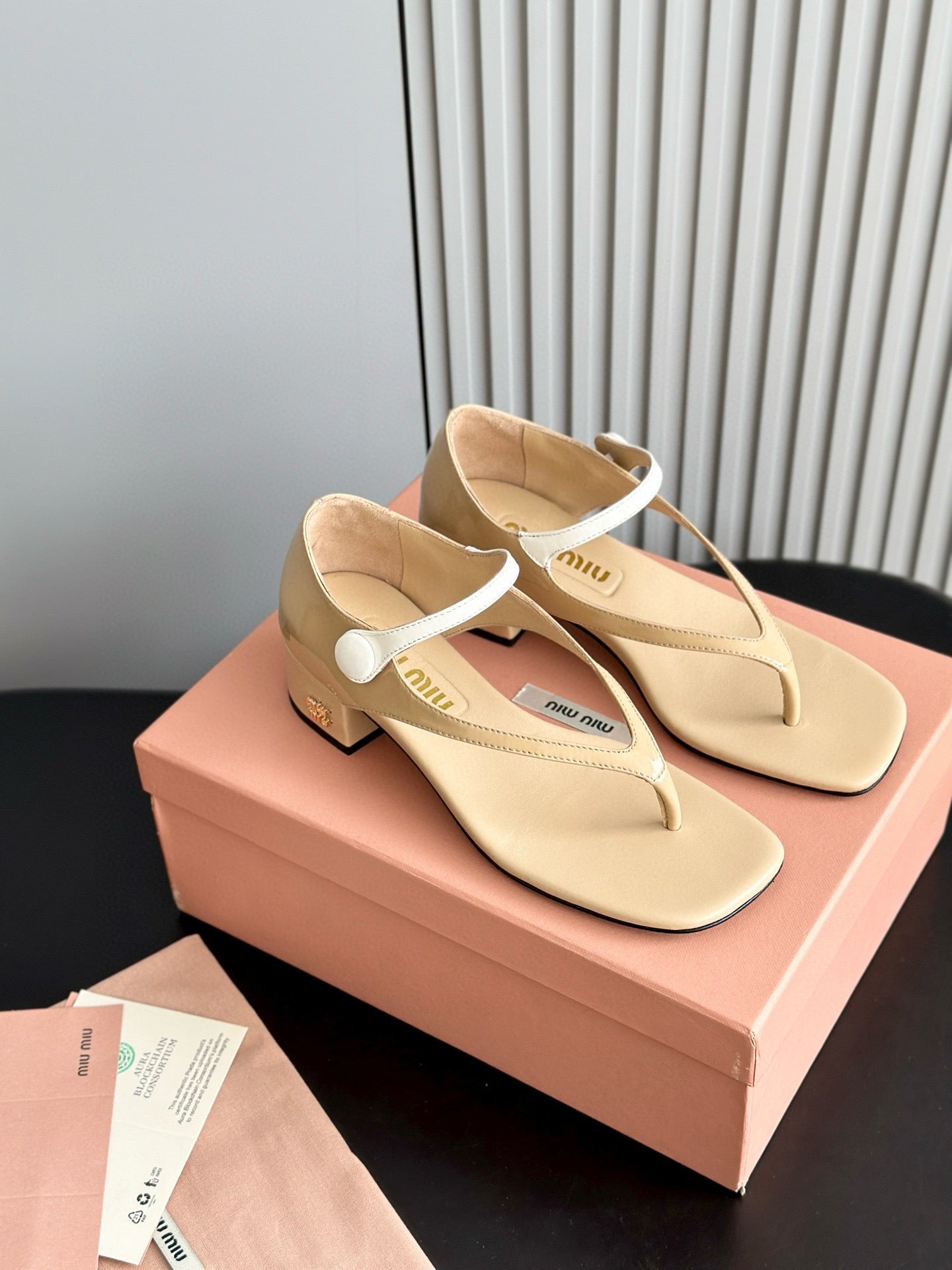 MIU M THONG SANDALS