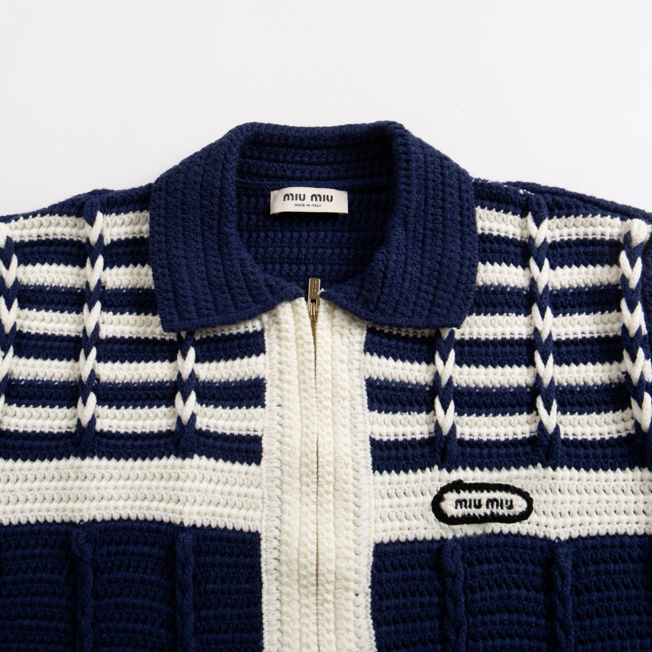 MIU M ZIP CARDIGAN
