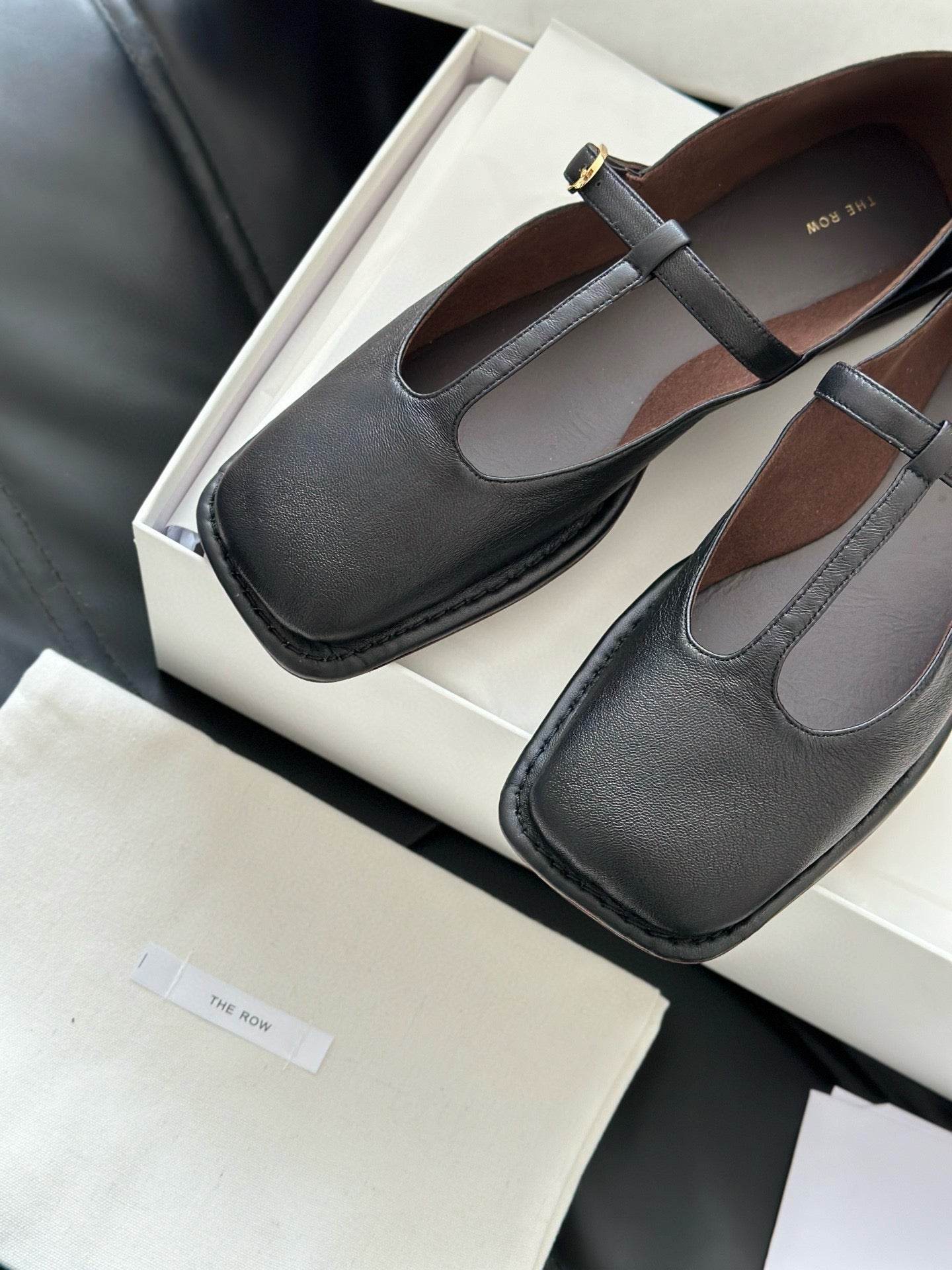 THE ROW T STRAP FLATS