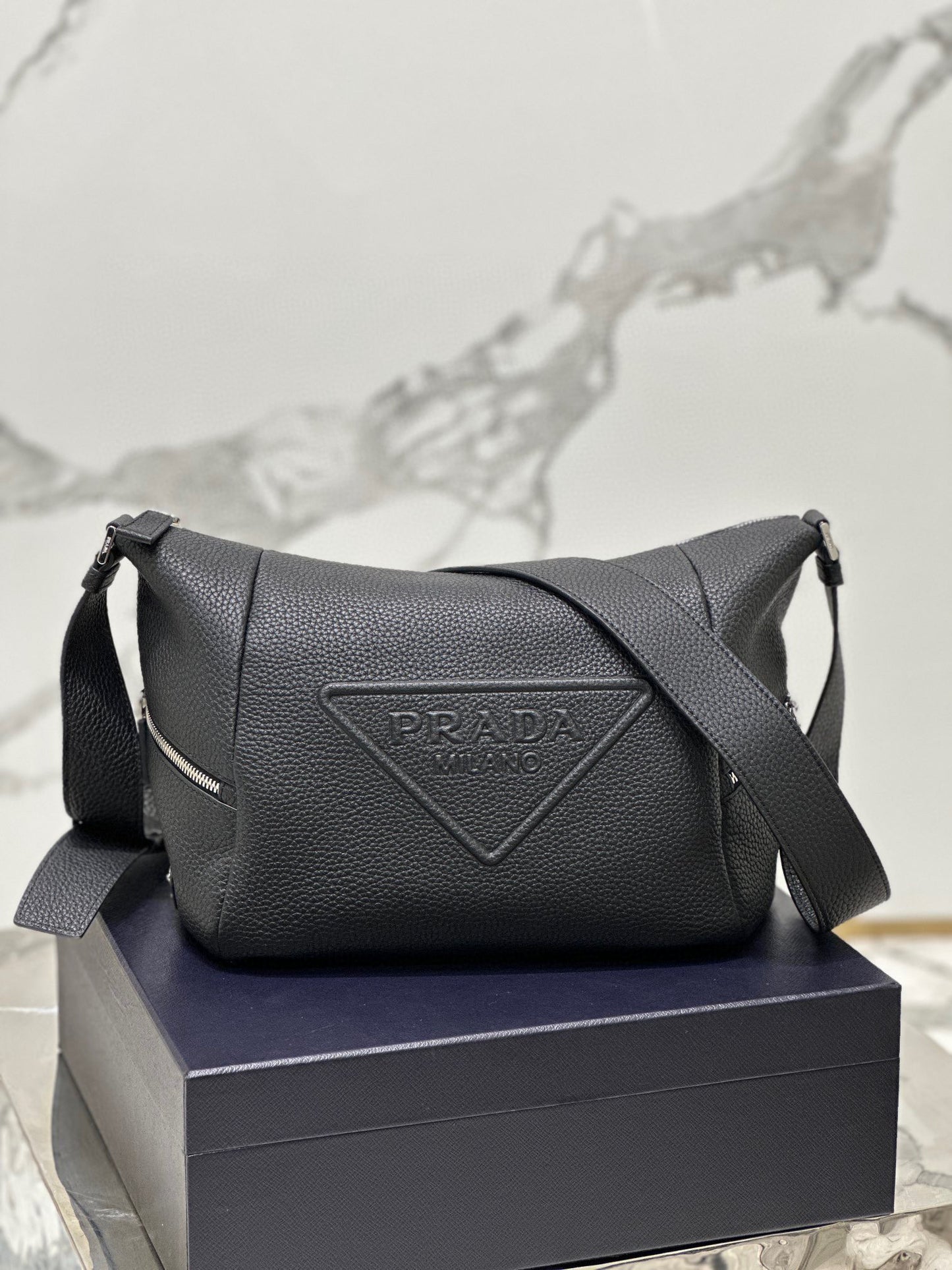 PD LEATHER BAG WITH SHOULDER STRAP