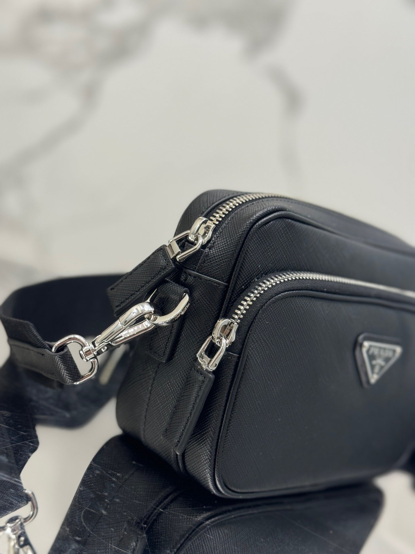 PD SAFFIANO LEATHER SHOULDER BAG