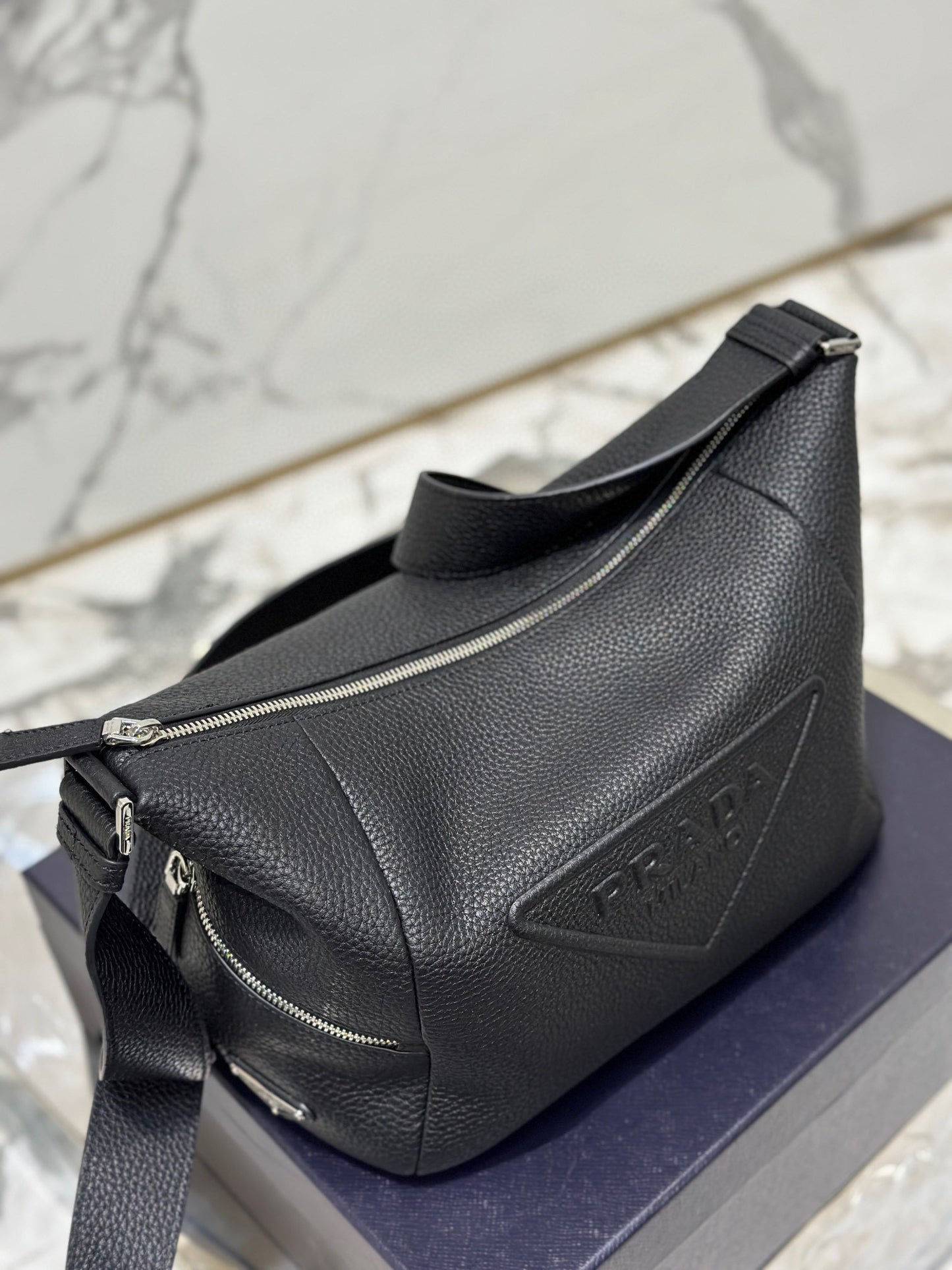PD LEATHER BAG WITH SHOULDER STRAP
