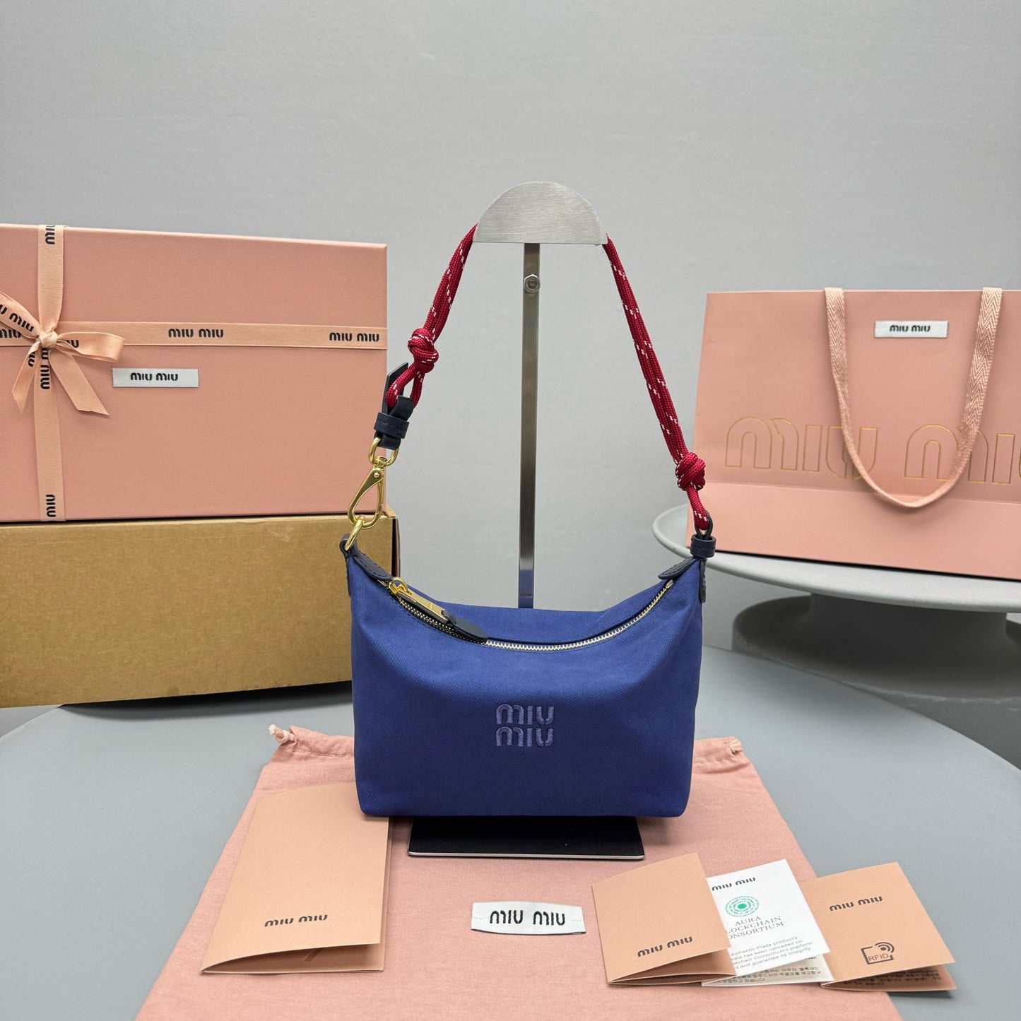 MIU M GABARDINE POUCH