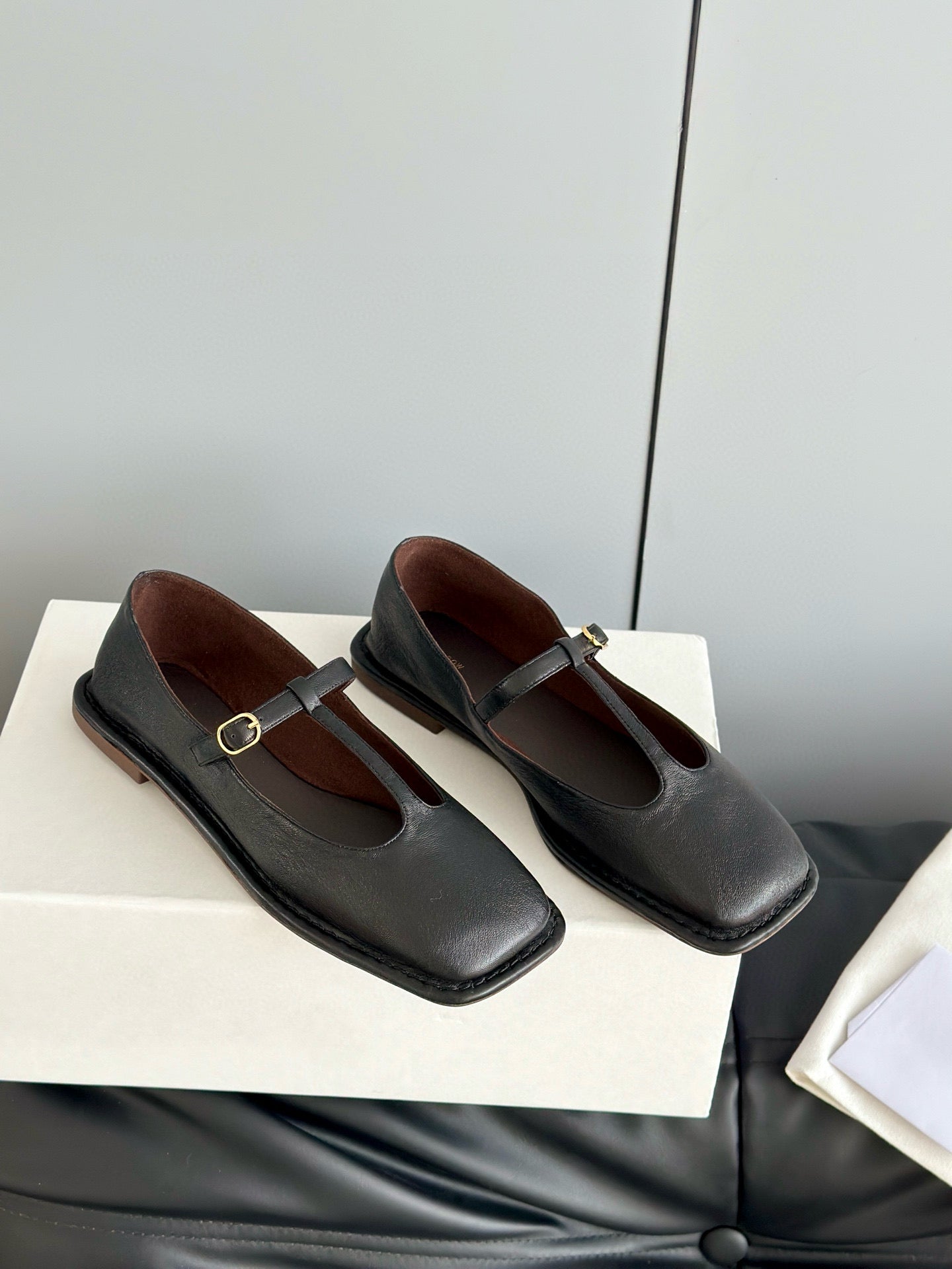 THE ROW T STRAP FLATS