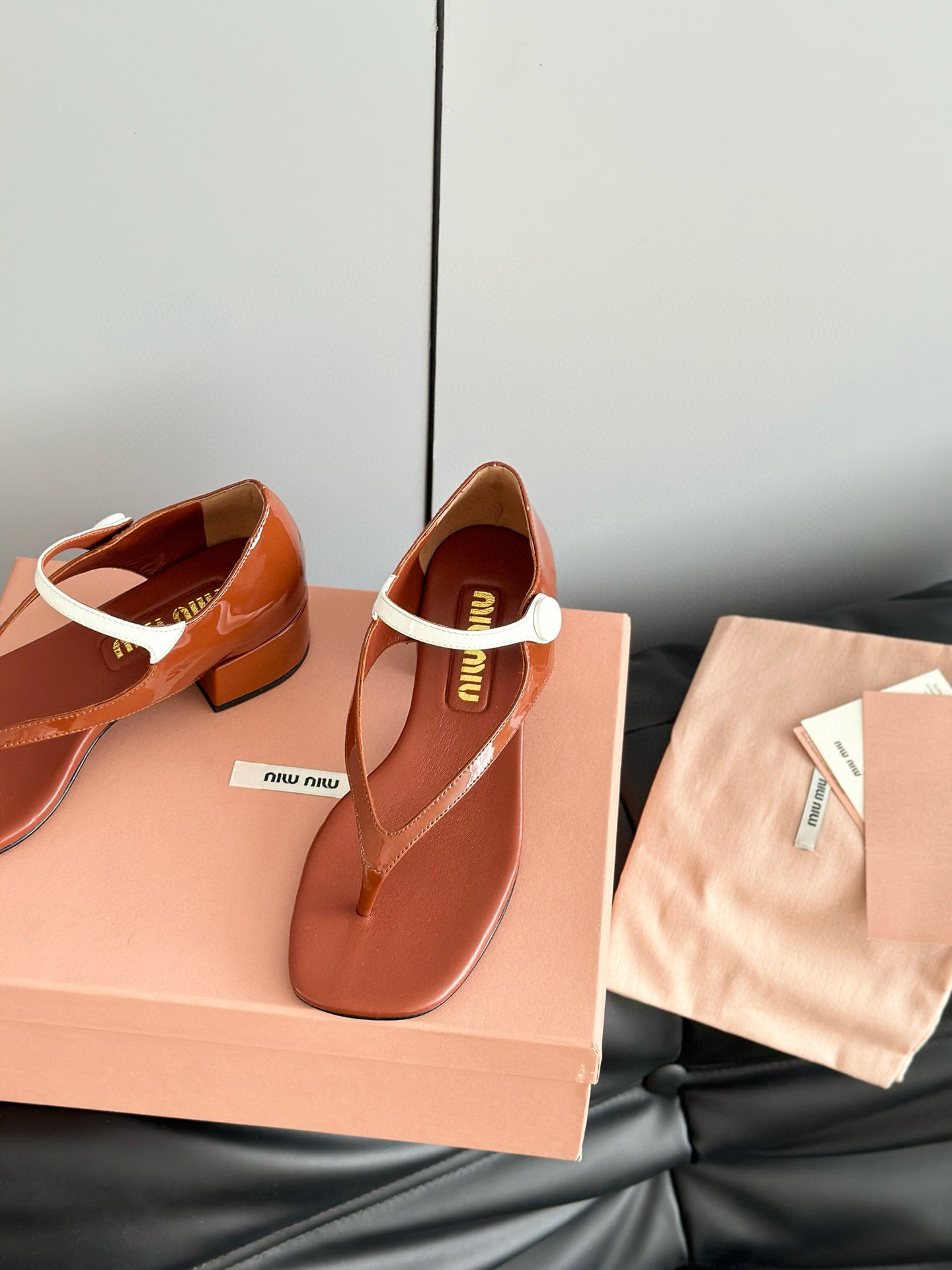 MIU M THONG SANDALS