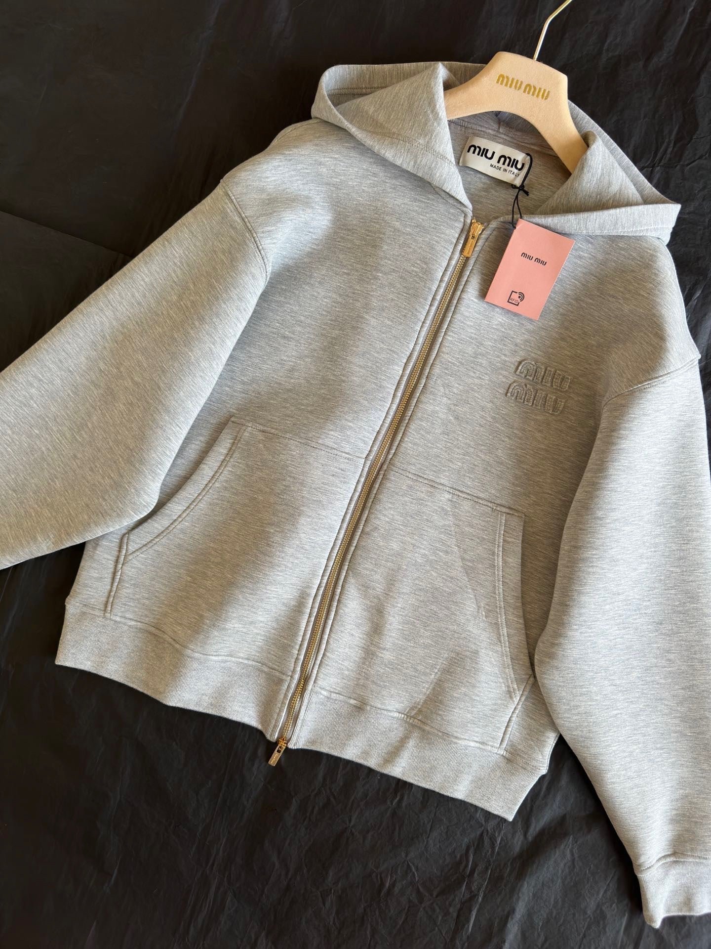 MIU M ZIP HOODIE