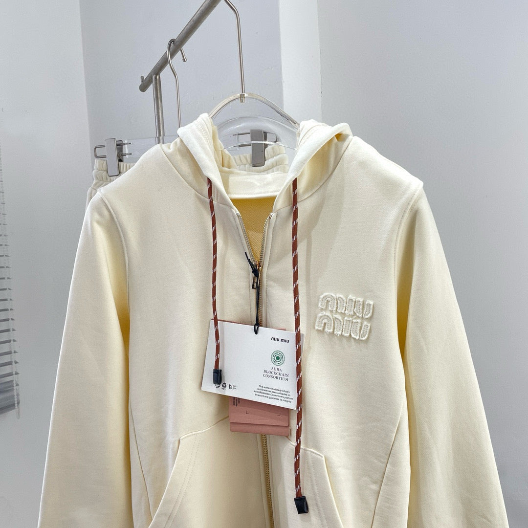 MIU M ZIP HOODIE
