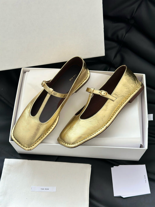 THE ROW T STRAP FLATS