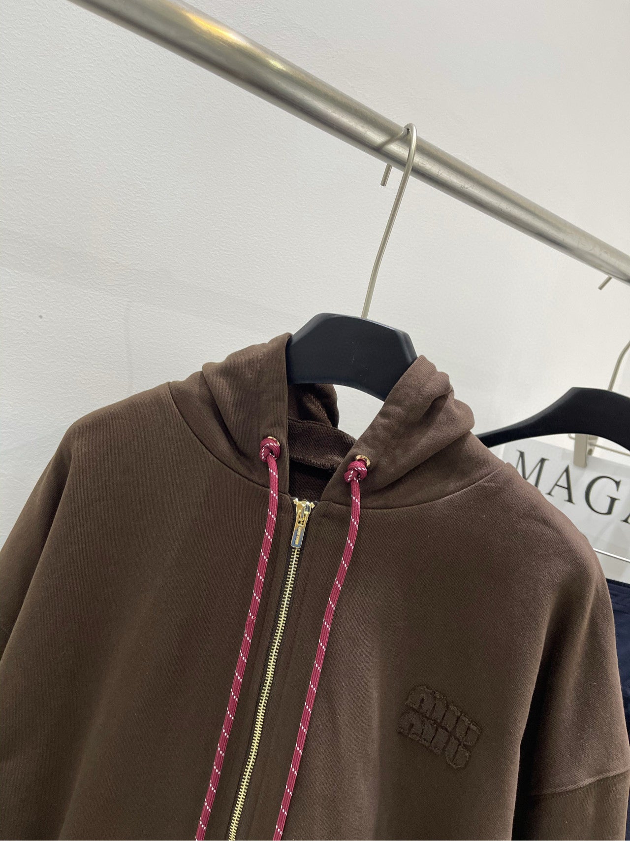 MIU M ZIP HOODIE