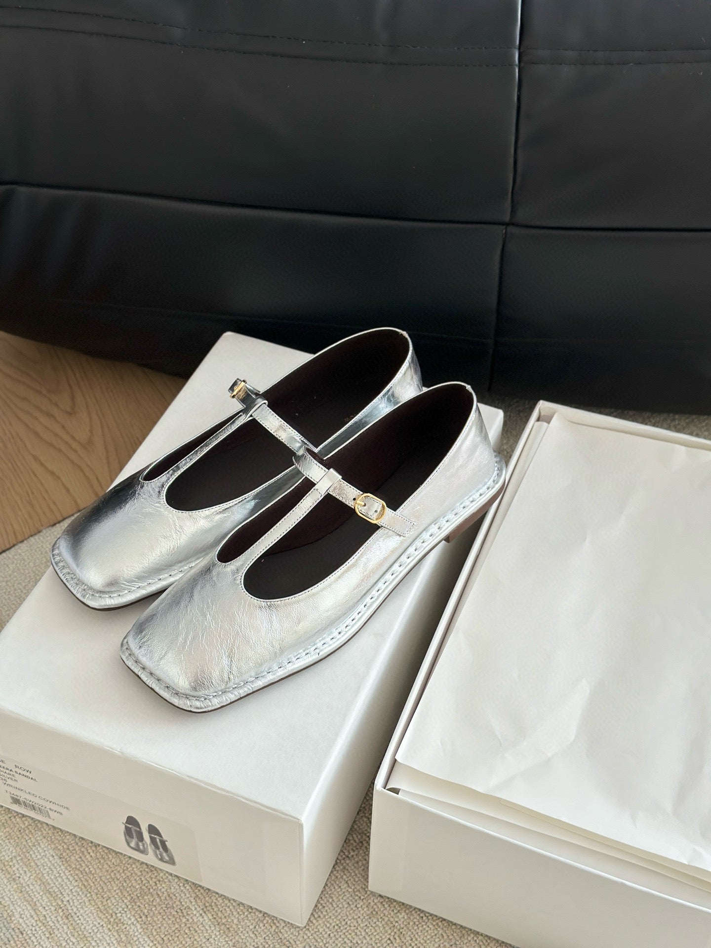 THE ROW T STRAP FLATS