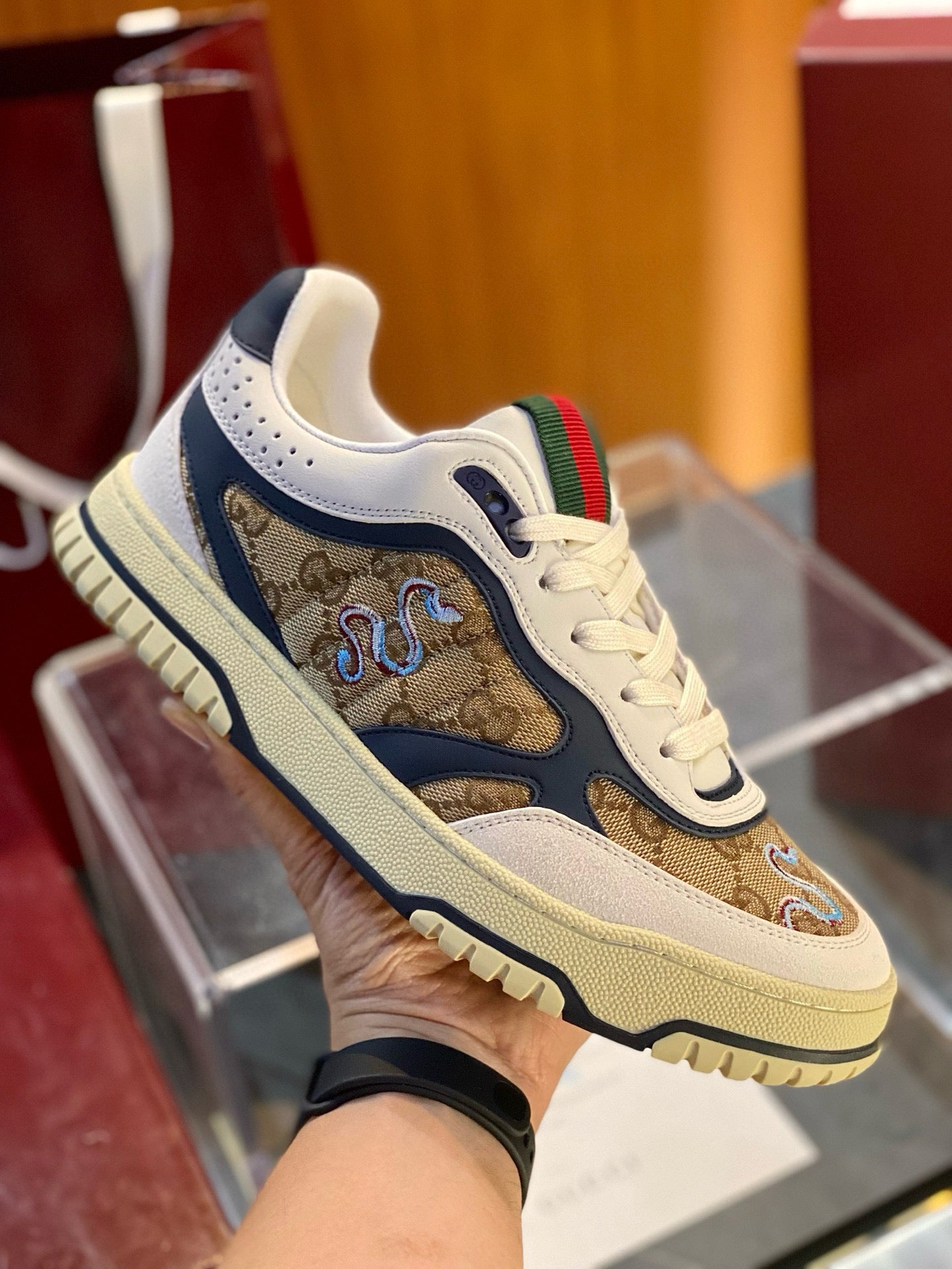 GG RE WEB SNEAKERS