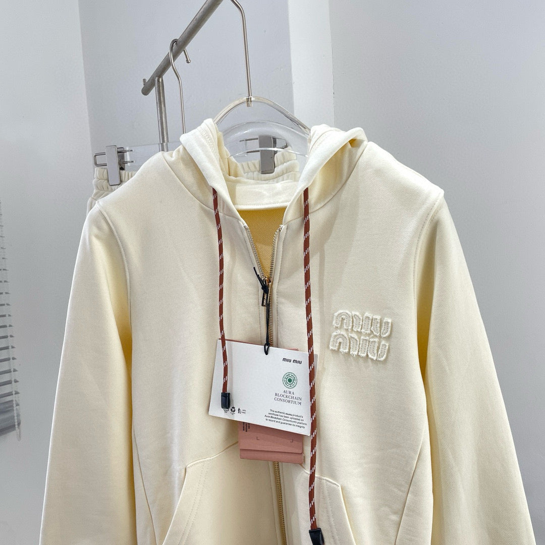 MIU M ZIP HOODIE