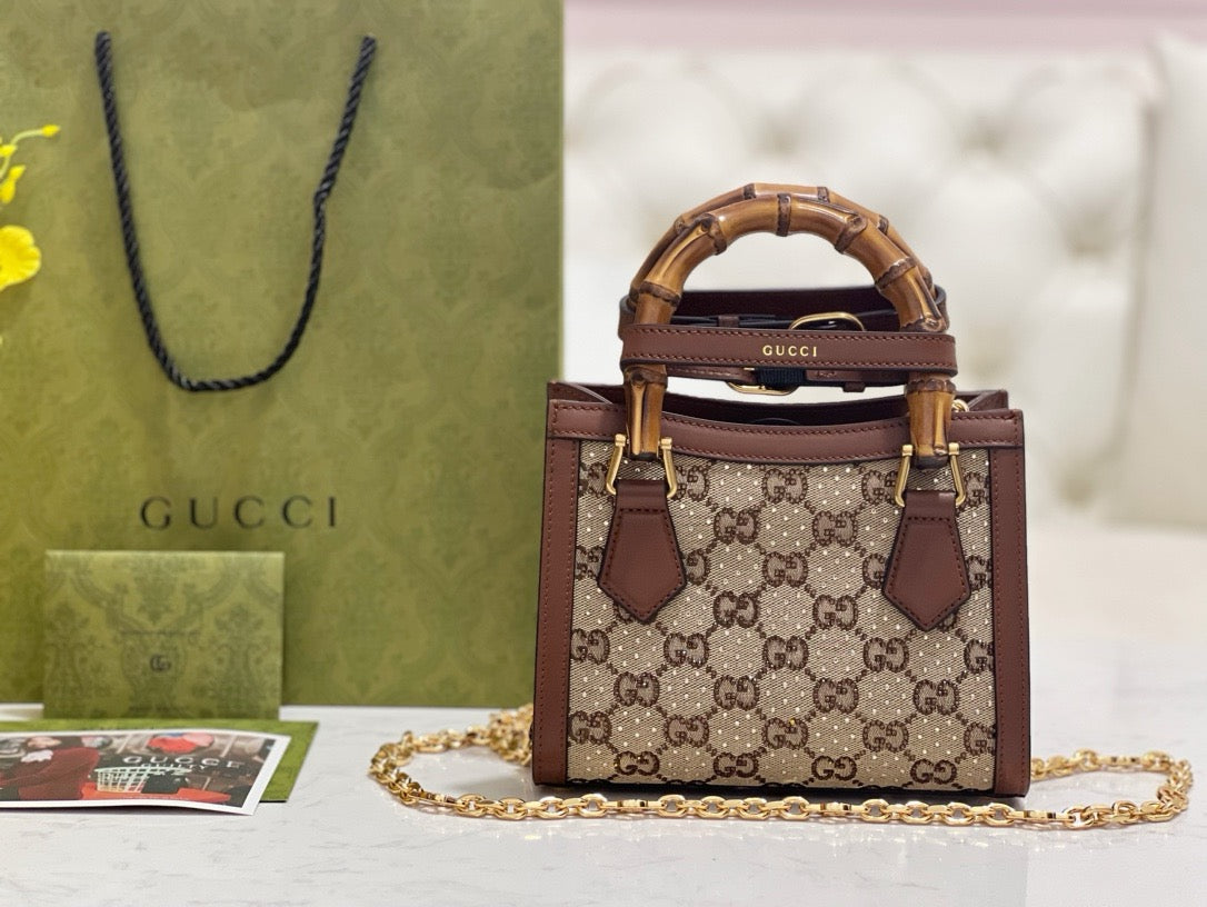 GG DIANA CRYSTALS SMALL TOTE BAG