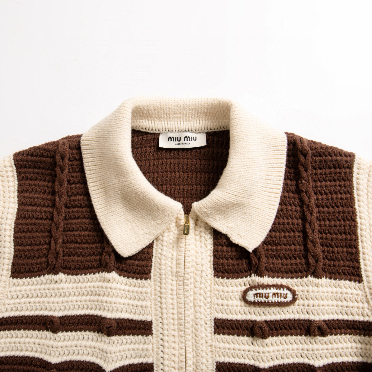 MIU M ZIP CARDIGAN