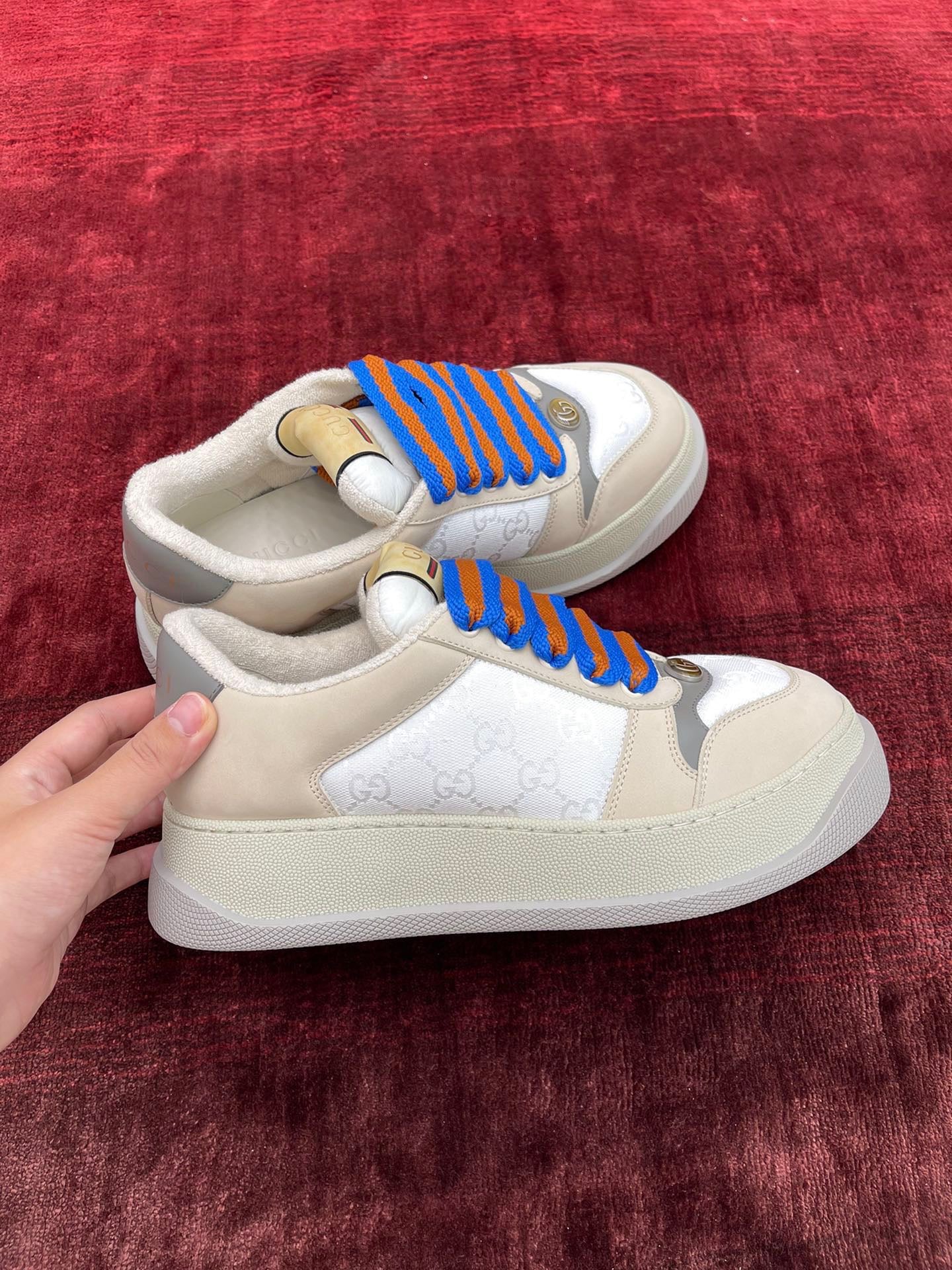 GG SCREENER LEATHER SNEAKERS