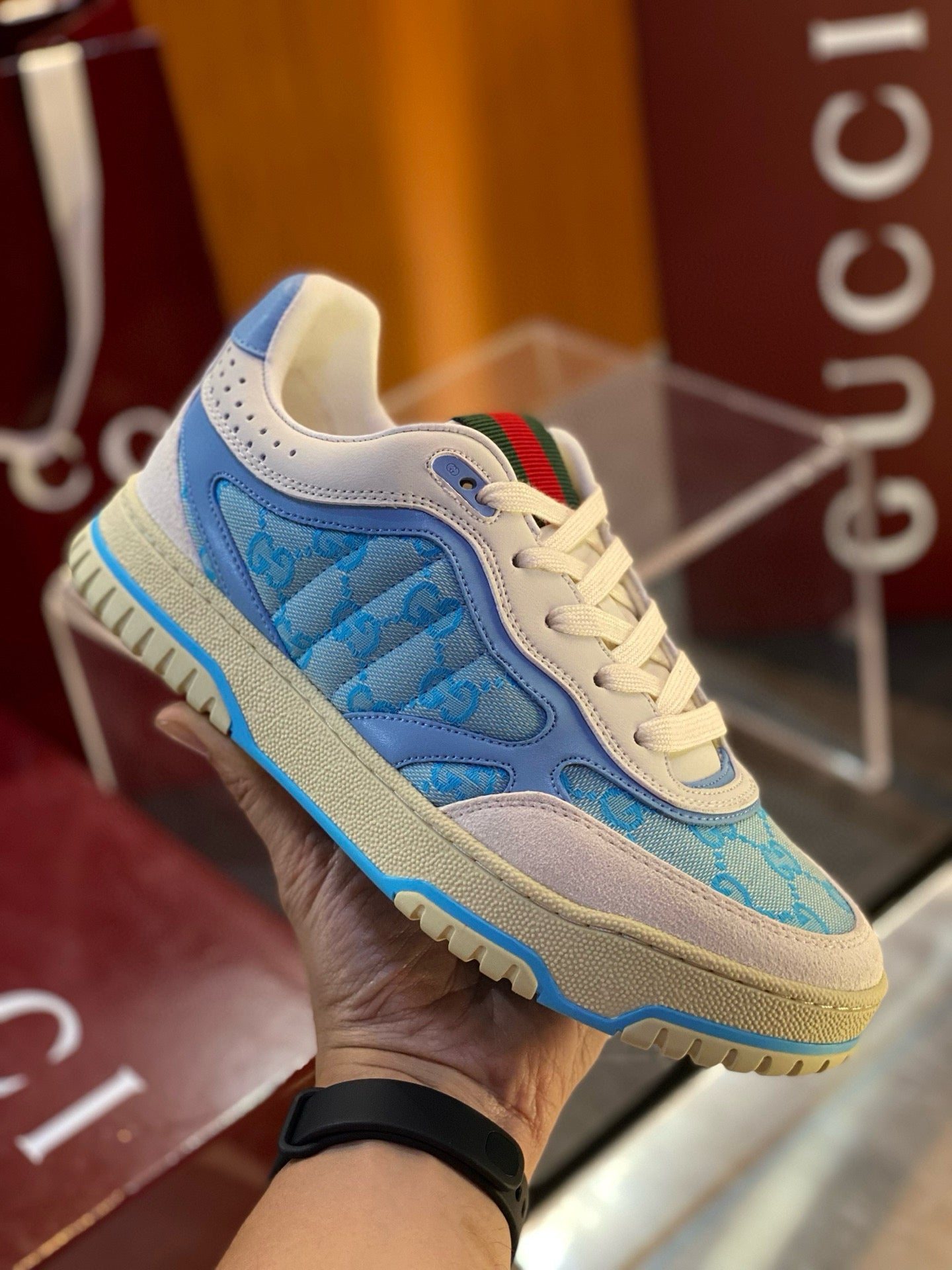 GG RE WEB SNEAKERS