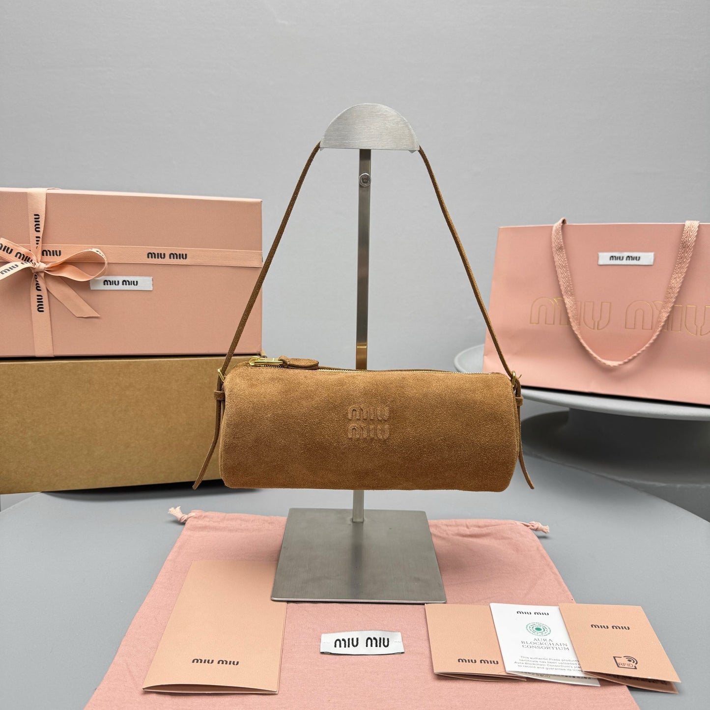 MIU M SUEDE POUCH