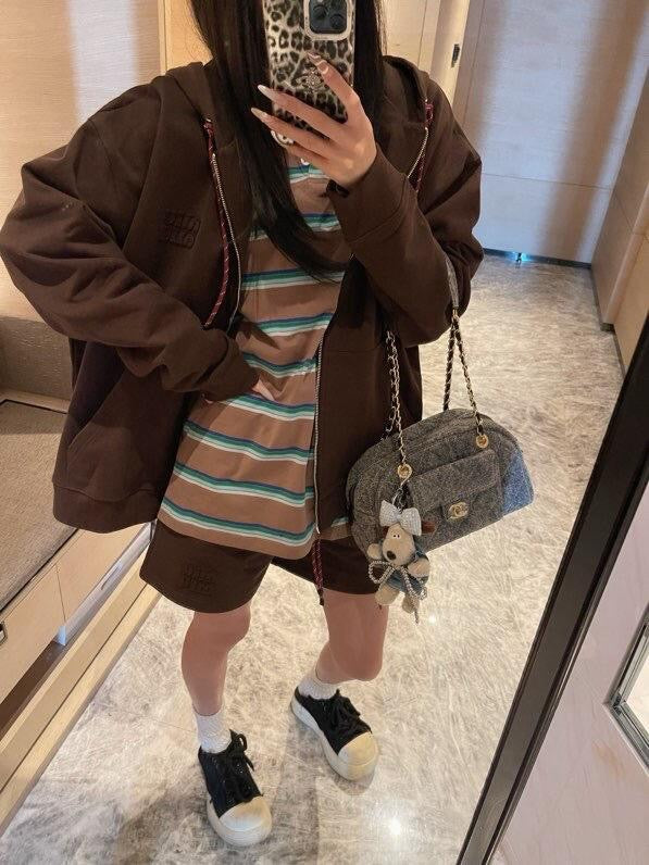 MIU M ZIP HOODIE