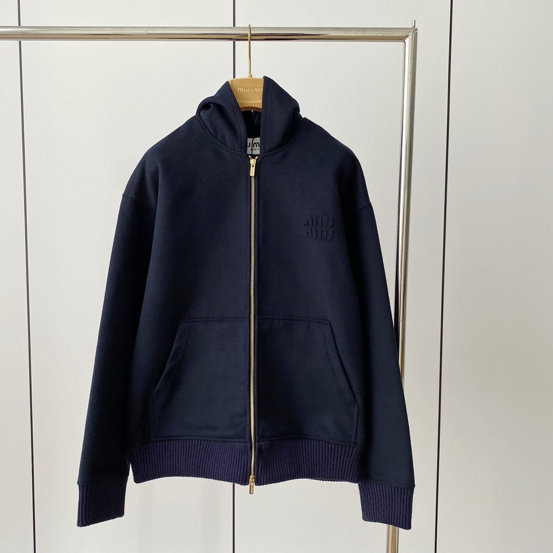 MIU M ZIP HOODIE