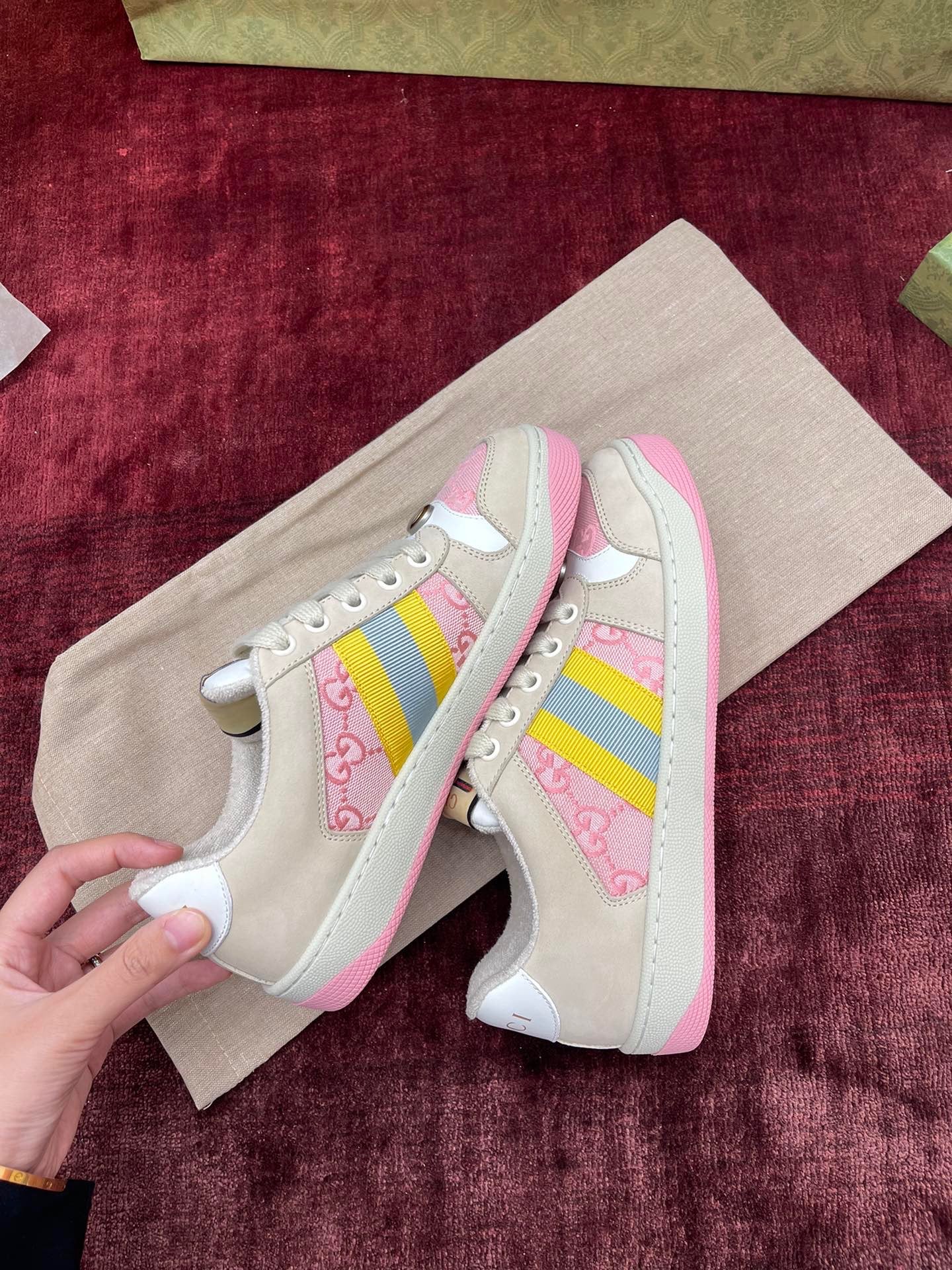 GG SCREENER LEATHER SNEAKERS