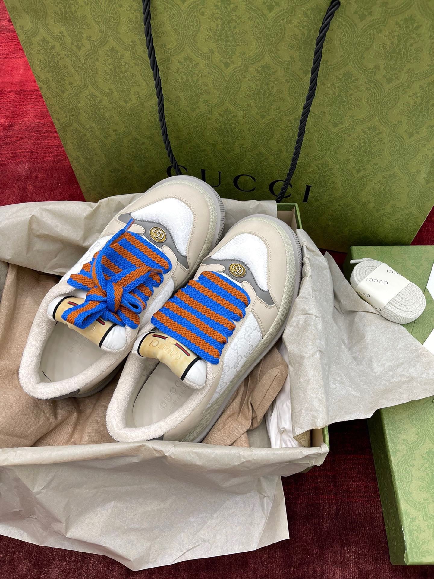 GG SCREENER LEATHER SNEAKERS