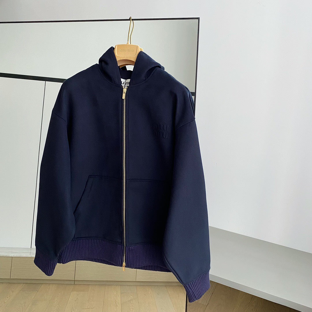 MIU M ZIP HOODIE