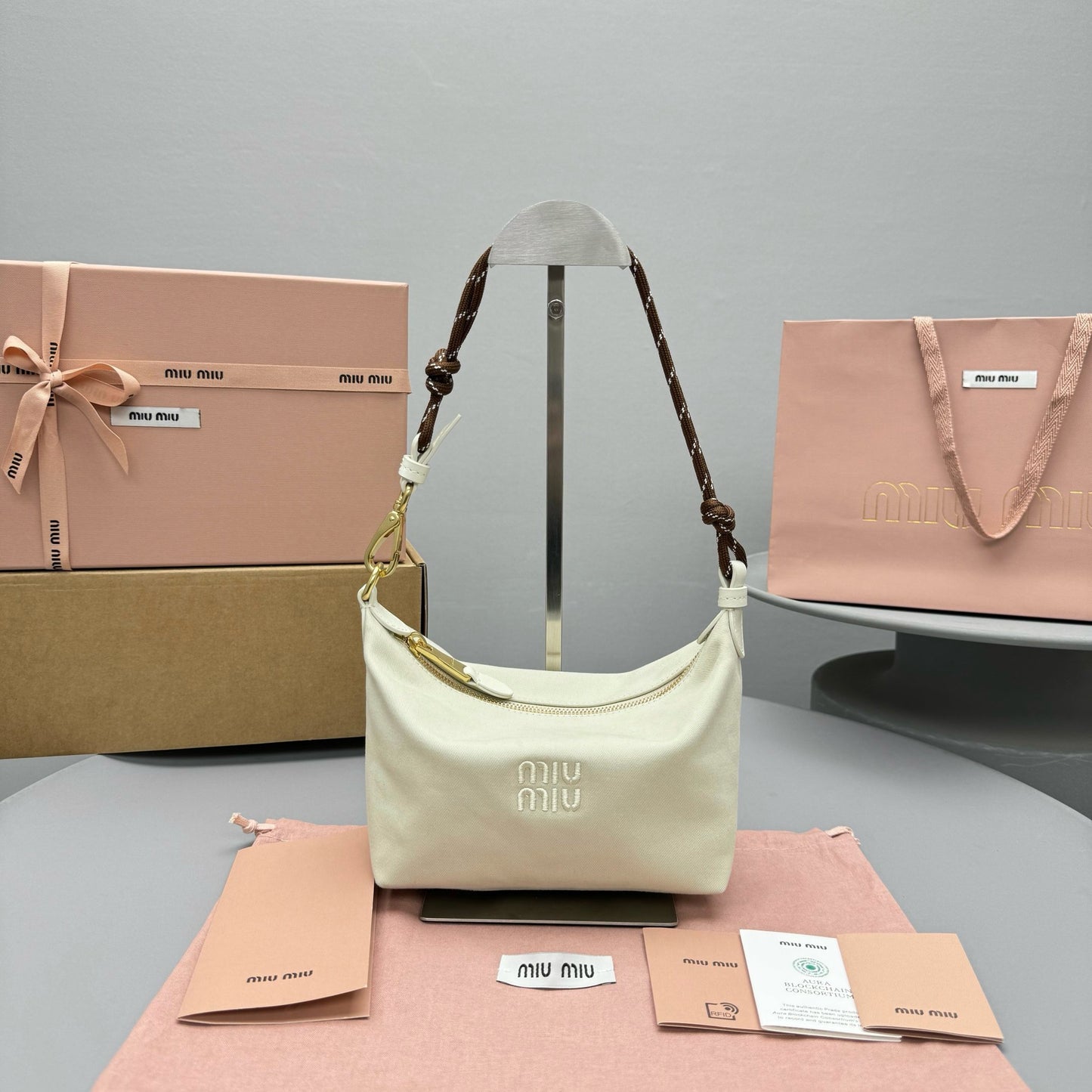 MIU M GABARDINE POUCH