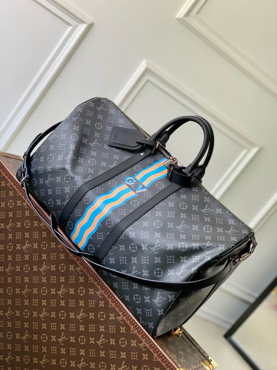 LOU PERSONALISED KEEPALL BANDOULIÈRE 50 BAG
