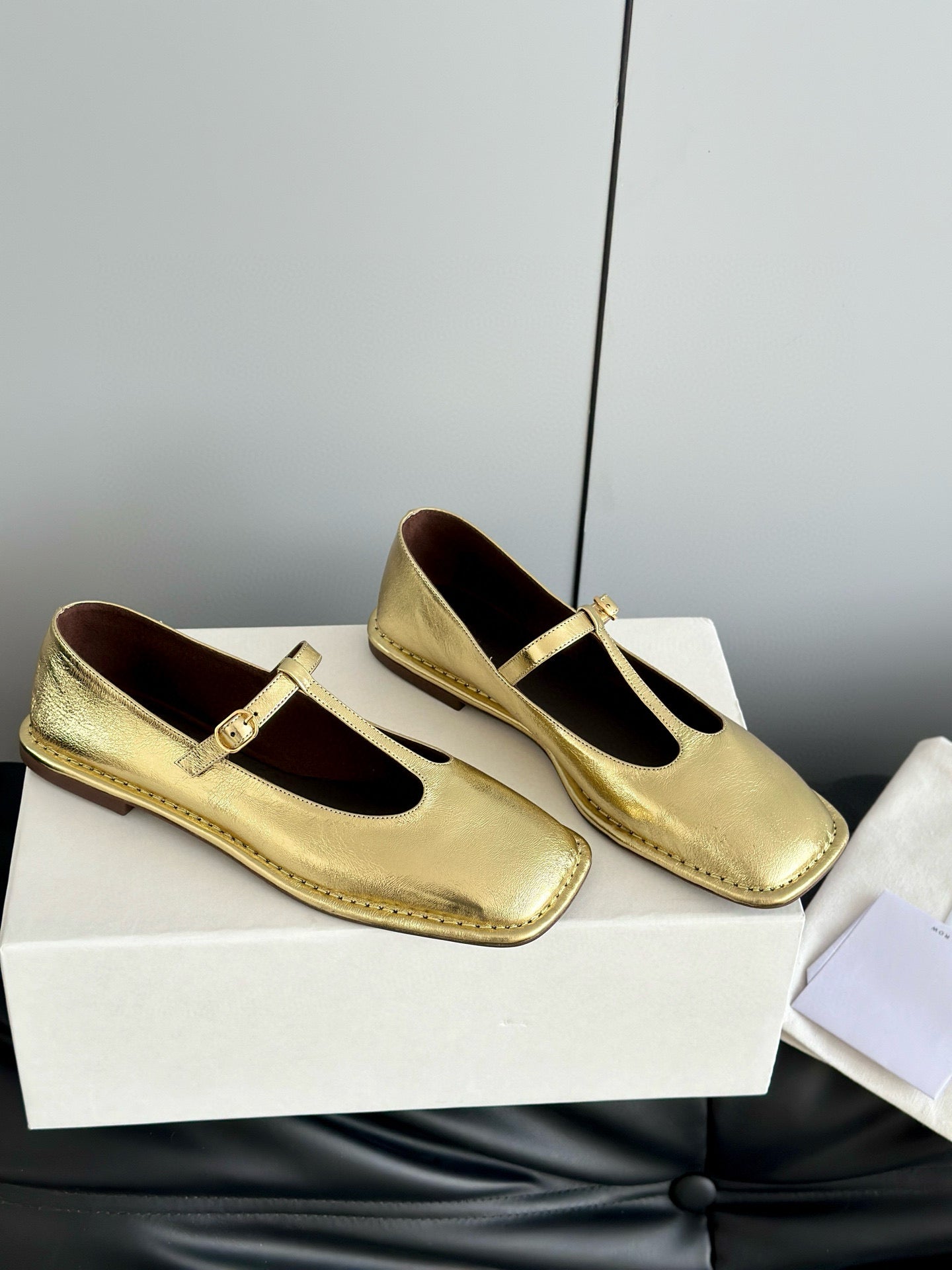 THE ROW T STRAP FLATS