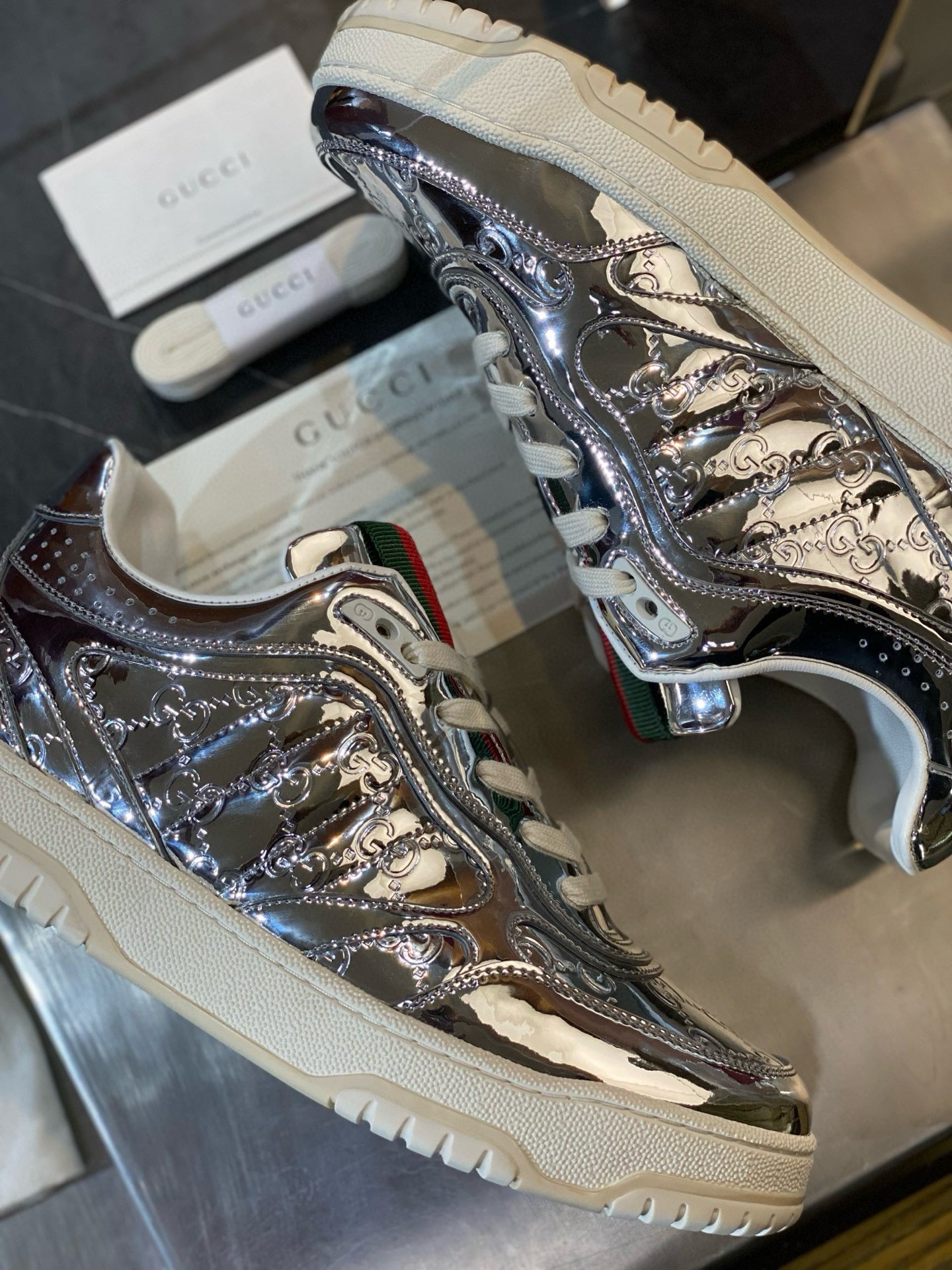 GG RE WEB SNEAKERS