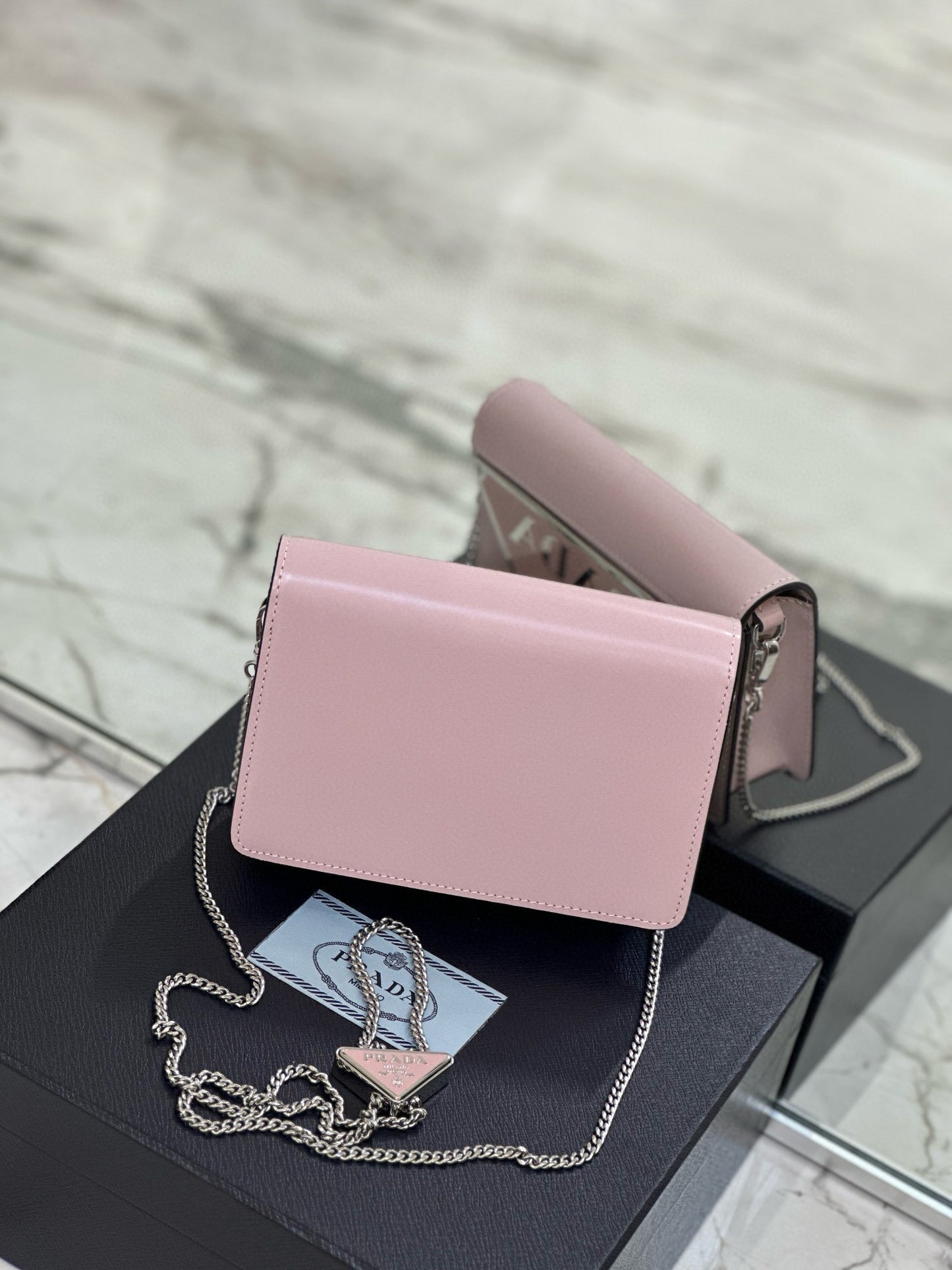 PD TRIANGLE LOGO BUFFED SHOULDER BAG