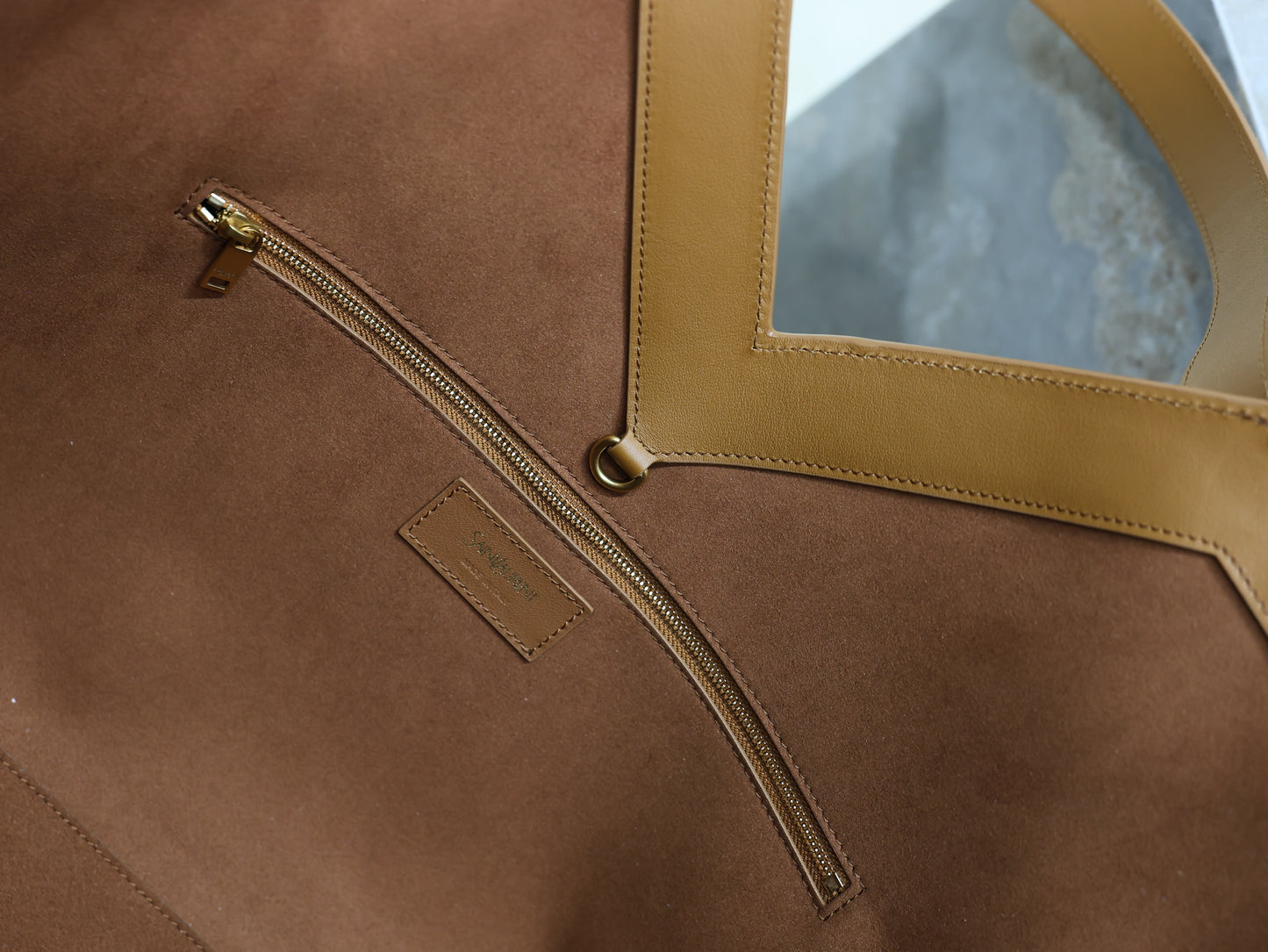 SL Y TOTE IN SUEDE BAG