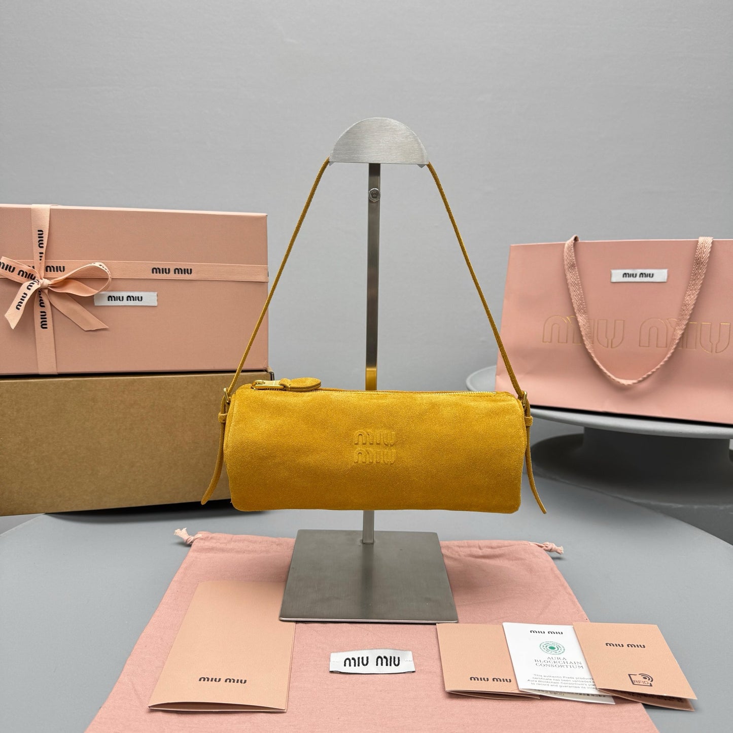 MIU M SUEDE POUCH