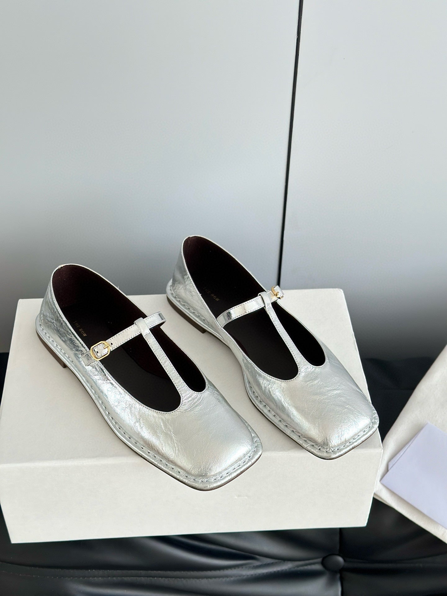 THE ROW T STRAP FLATS
