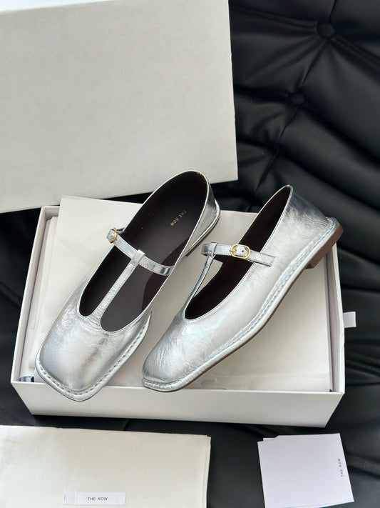 THE ROW T STRAP FLATS