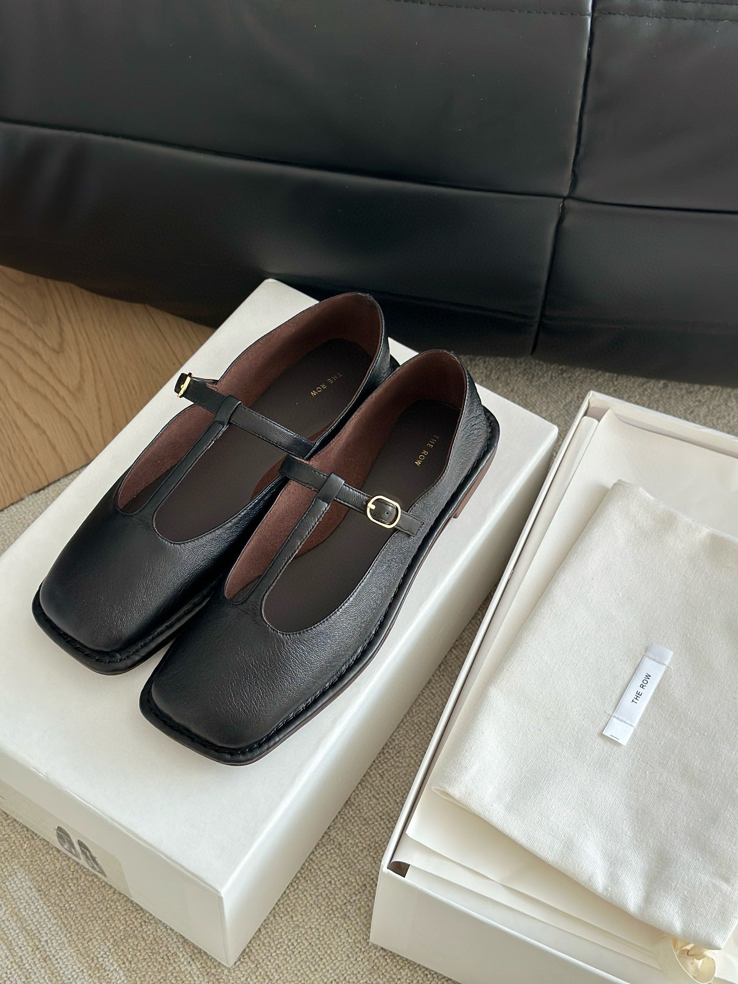 THE ROW T STRAP FLATS