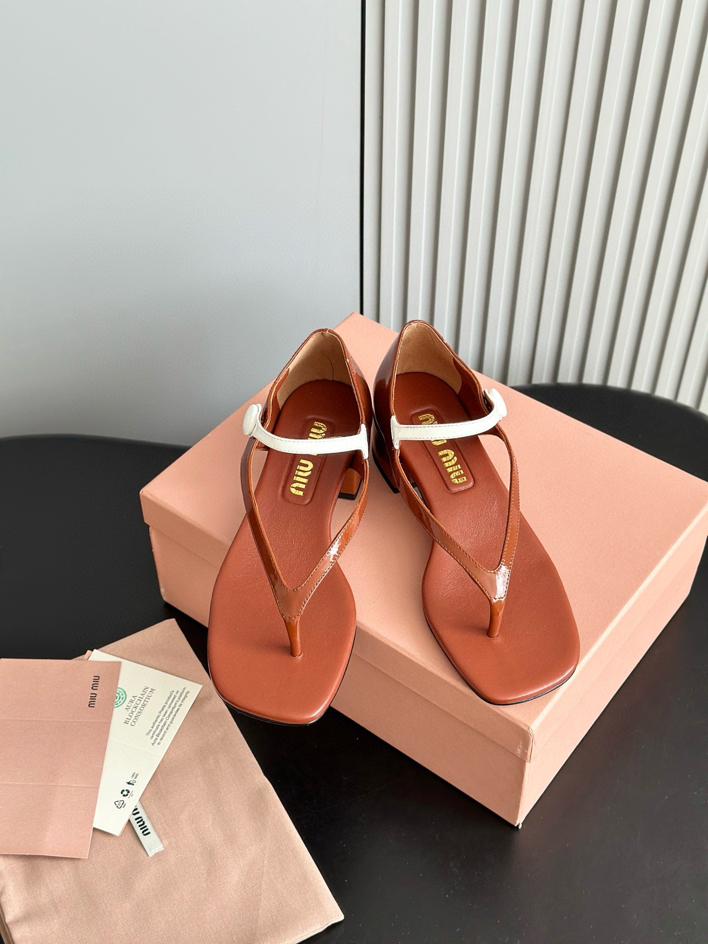 MIU M THONG SANDALS
