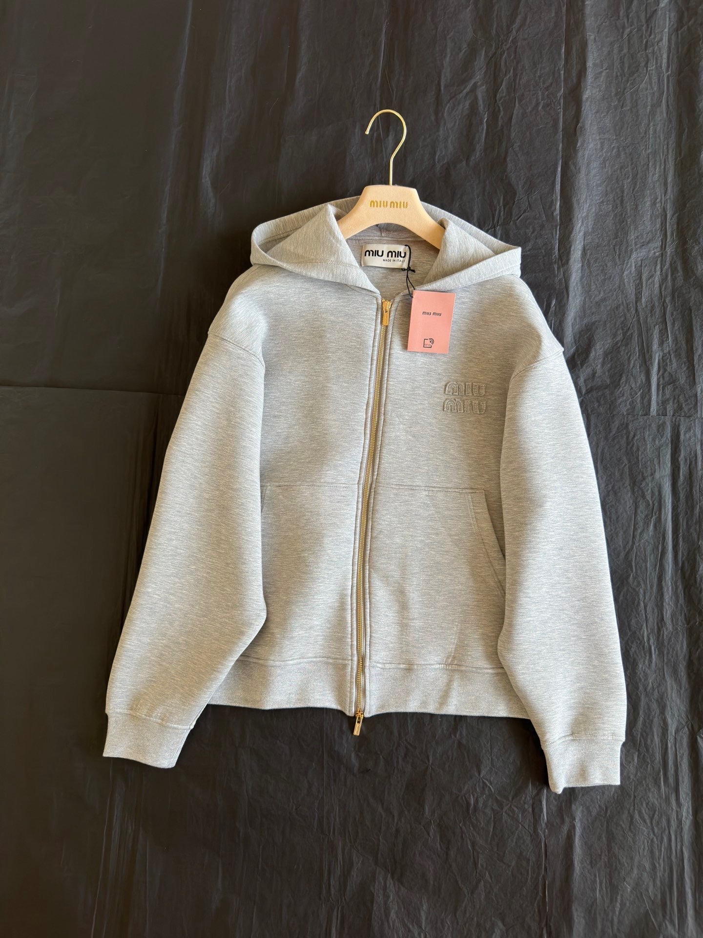 MIU M ZIP HOODIE